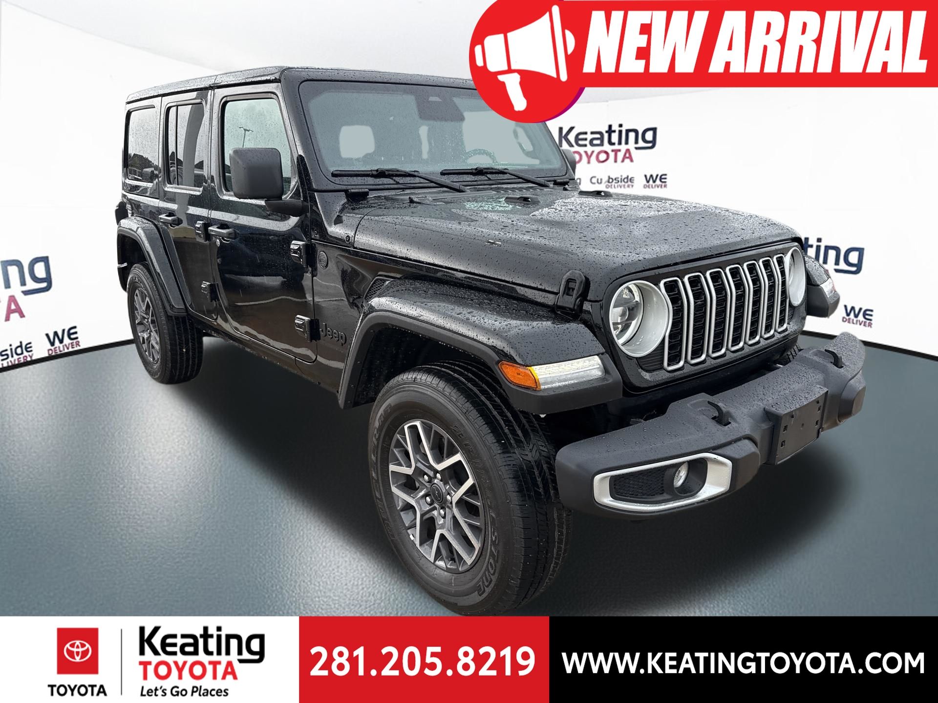 Black Clearcoat 2025 Jeep Wrangler Sahara 4-Door 4WD SUV / Crossover Four-Wheel Drive 8-Speed Automatic