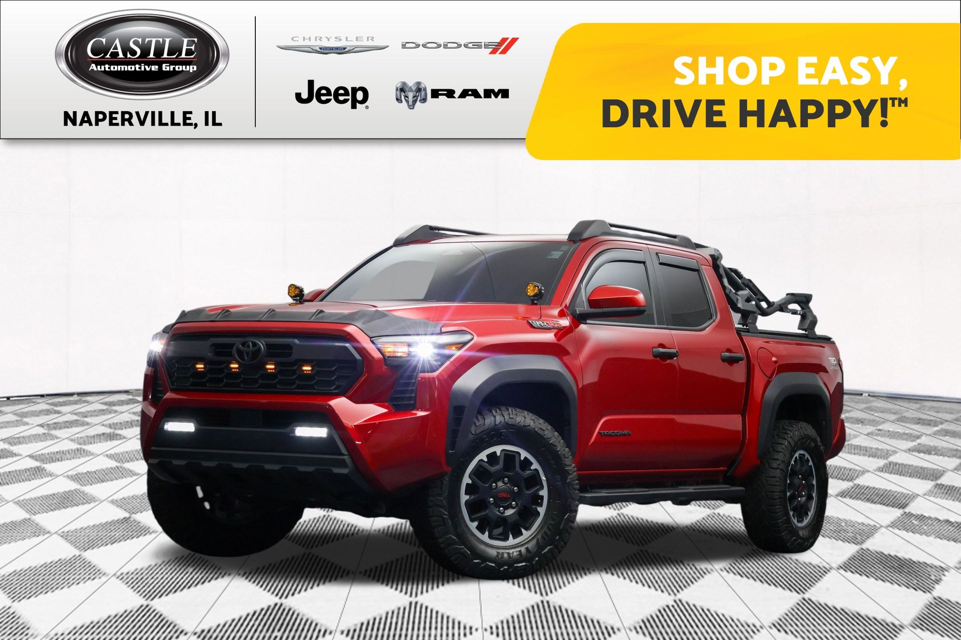 Red 2025 Toyota Tacoma Pickup Truck Four-Wheel Drive 8-Speed Automatic