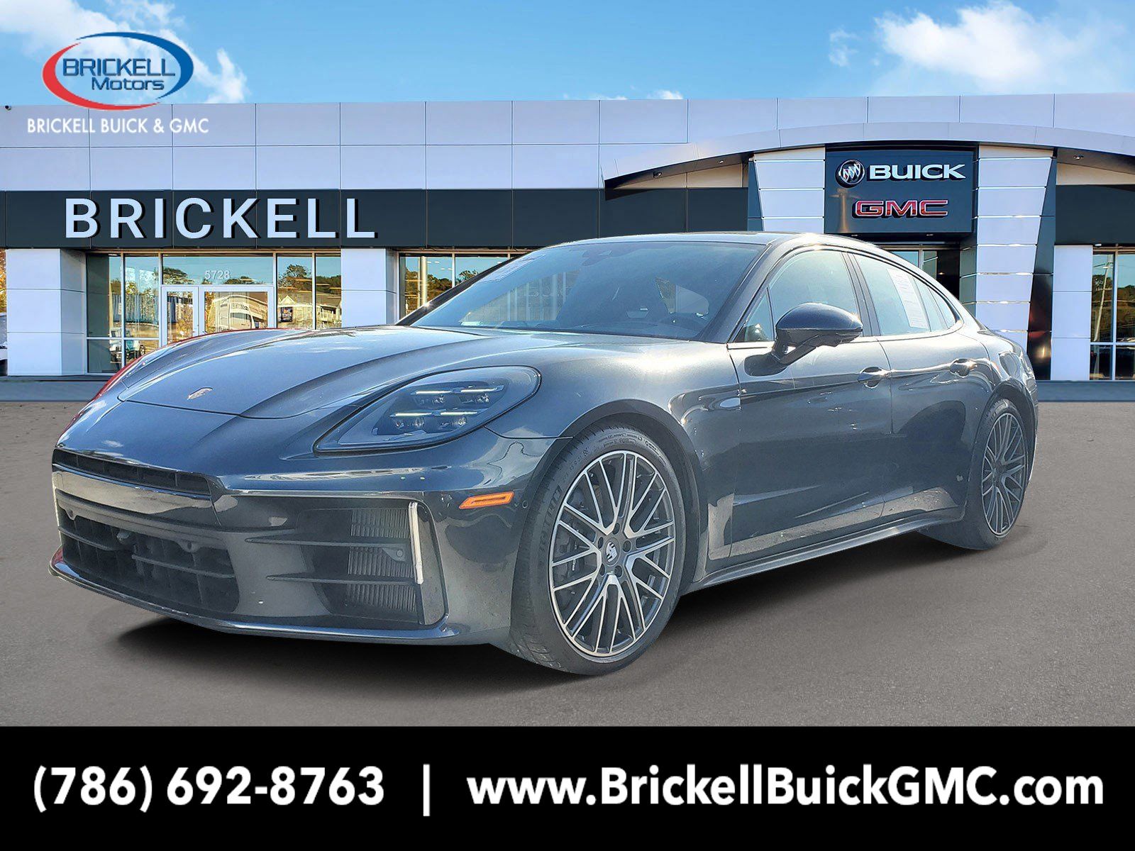 Gray (Volcano Grey Metallic) 2024 Porsche Panamera RWD Sedan Rear-Wheel Drive 8-Speed Automatic