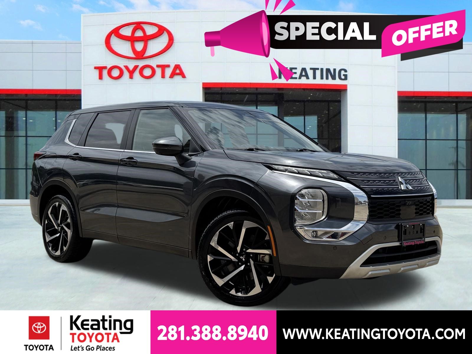 Black Diamond 2024 Mitsubishi Outlander SE S-AWC SUV / Crossover All-Wheel Drive Continuously Variable Transmission
