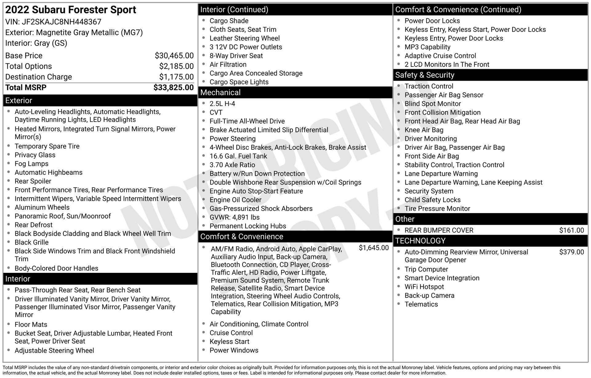 2022 SUBARU FORESTER - Image 3