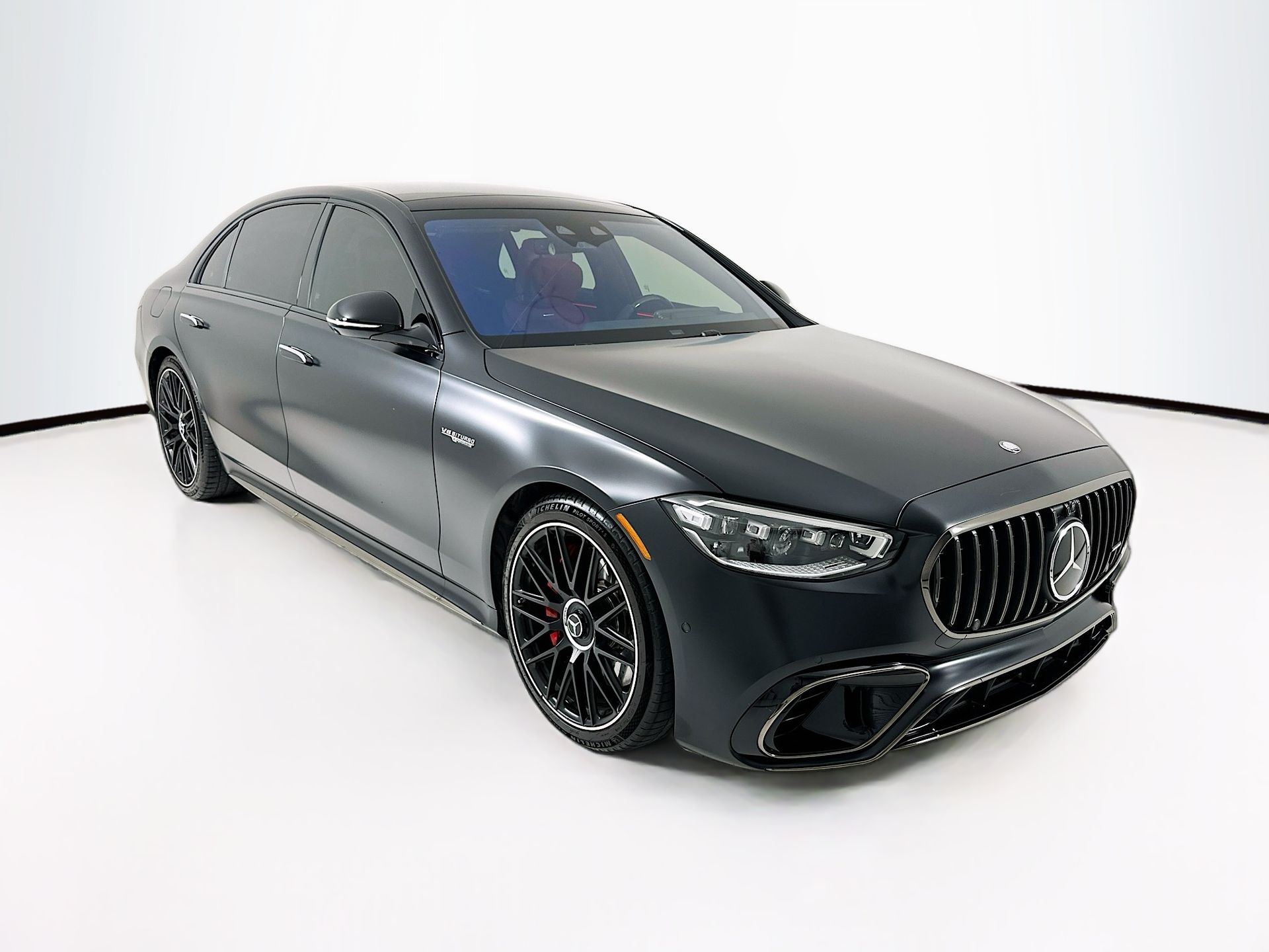 MANUFAKTUR Signature Night Black Magno 2025 Mercedes-Benz S-Class AMG S 63 E Performance 4MATIC Sedan All-Wheel Drive 9-Speed Automatic