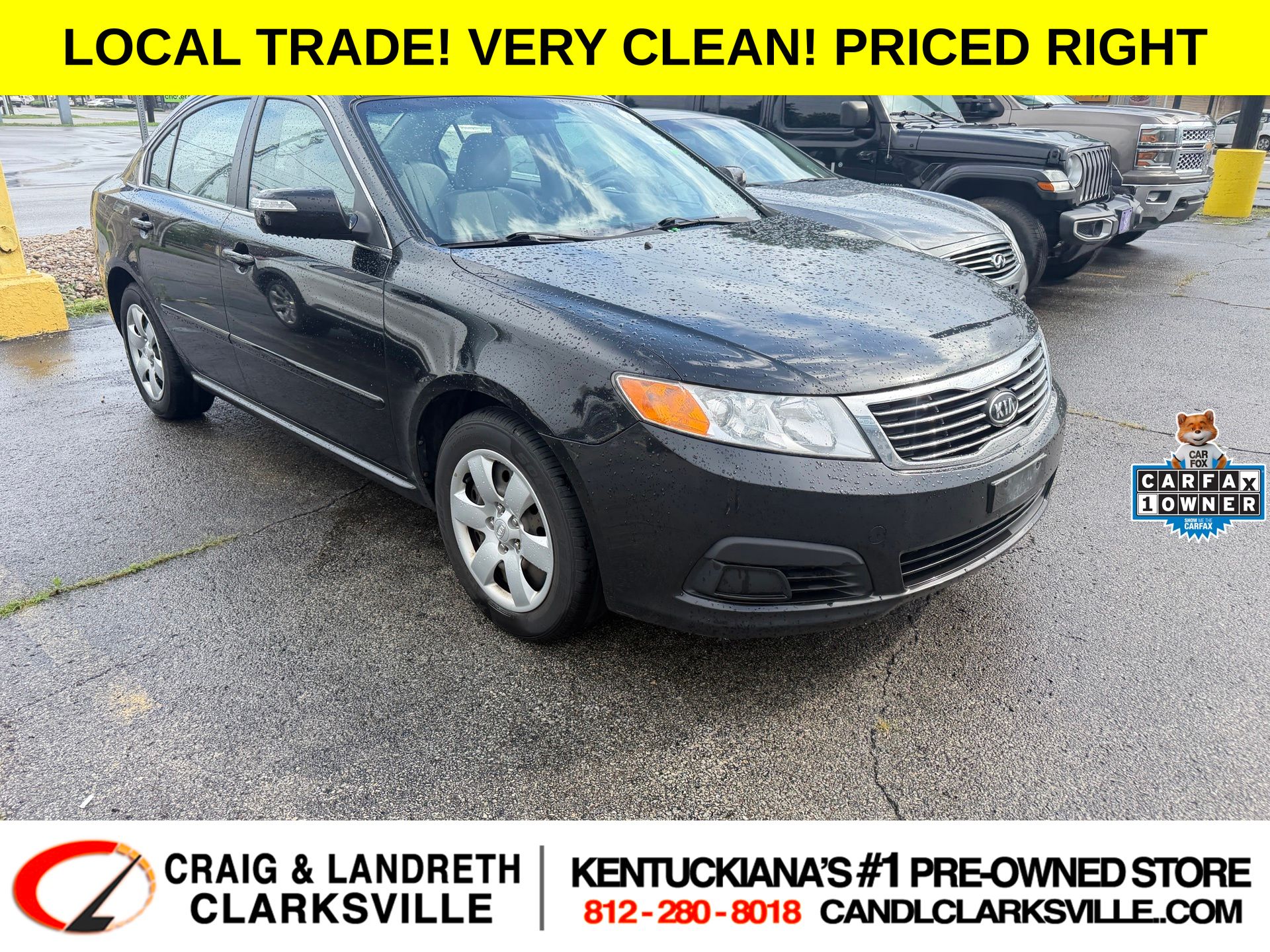 Ebony Black 2009 Kia Optima Sedan Front-Wheel Drive 5-Speed Automatic Overdrive