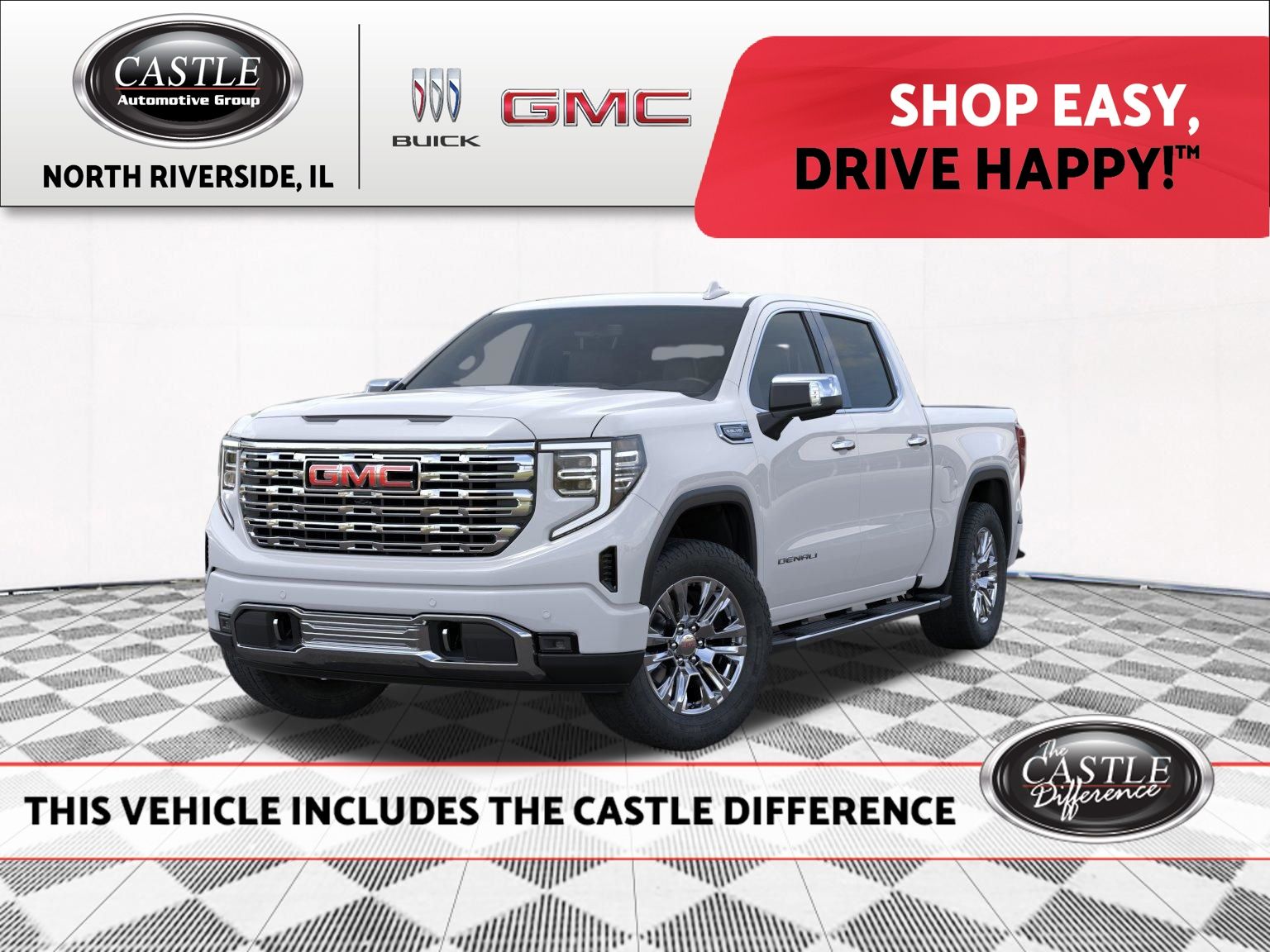 Glacier White Tricoat 2026 GMC Sierra 1500 Pickup Truck Four-Wheel Drive Automatic