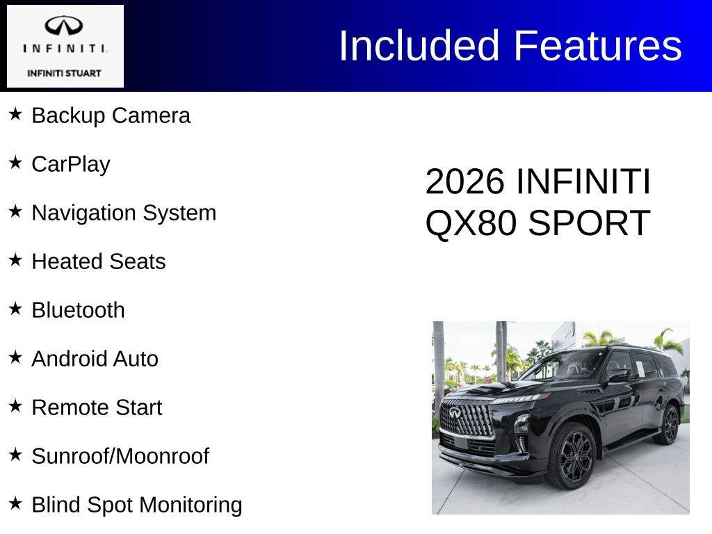 used 2026 INFINITI QX80 car, priced at $84,750