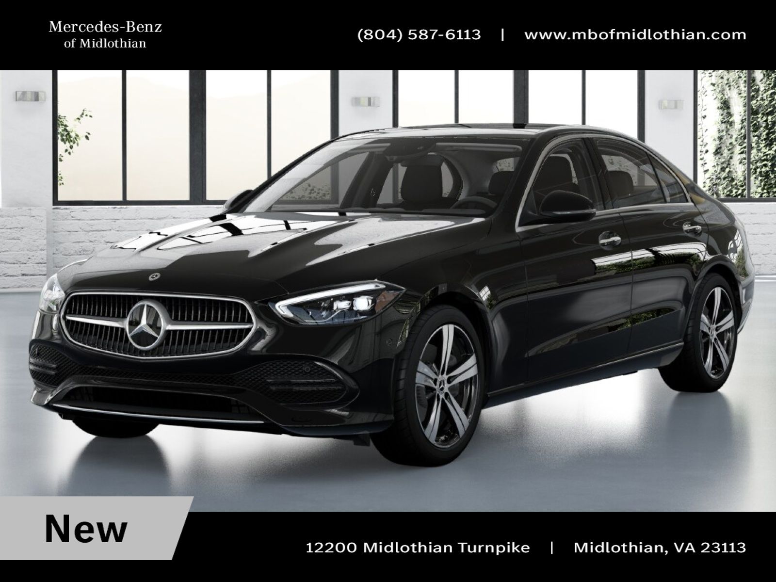 Black 2026 Mercedes-Benz C-Class Sedan All-Wheel Drive 9-Speed Automatic