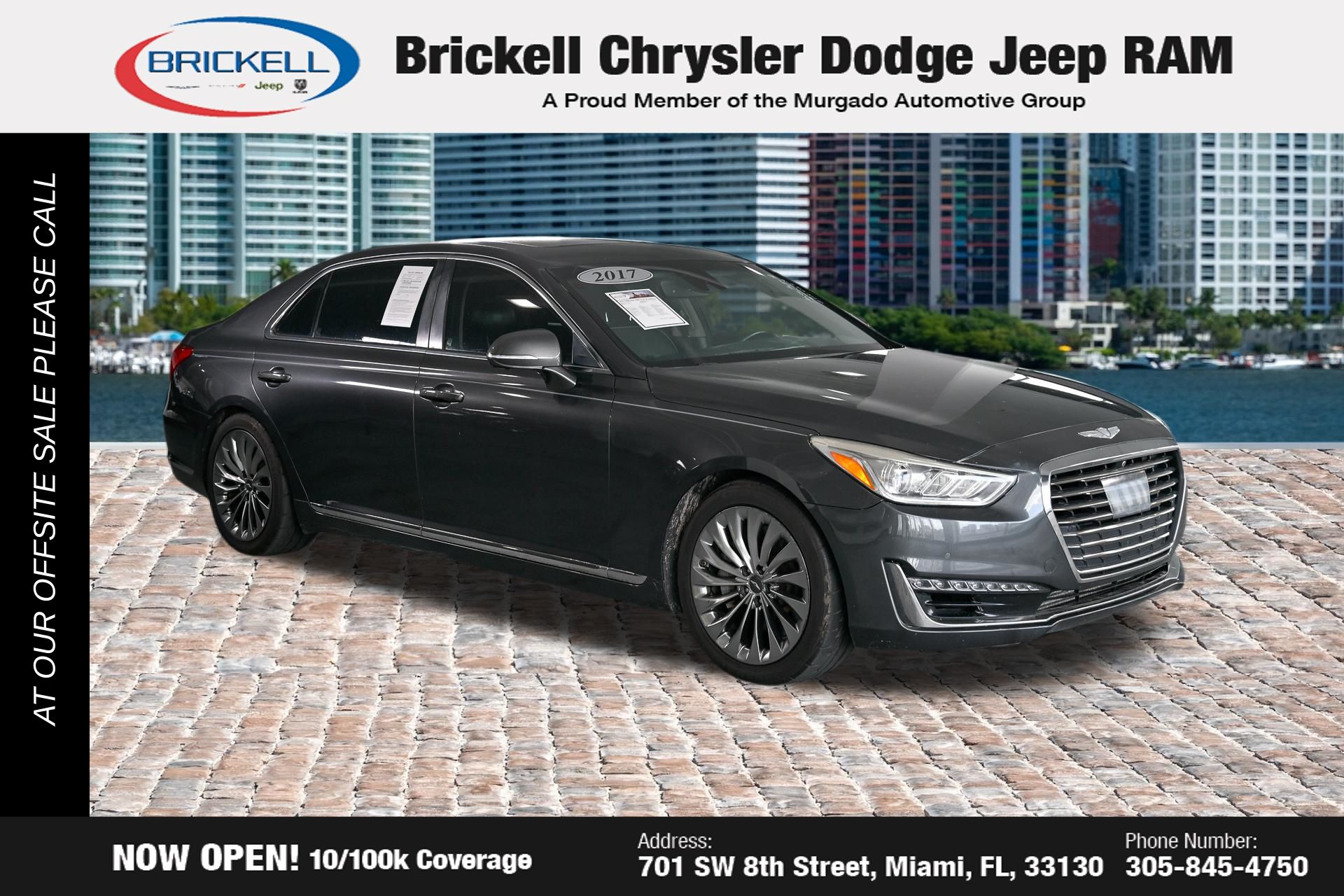 Gray 2017 Genesis G90 Sedan Rear-Wheel Drive 8-Speed Automatic