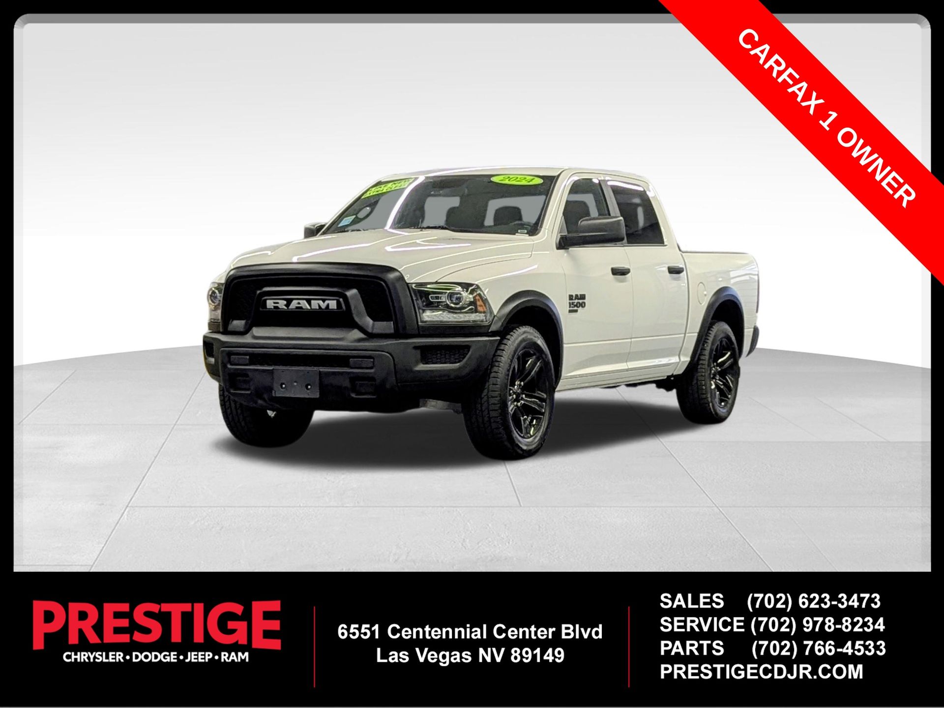 Bright White Clearcoat 2024 RAM 1500 Pickup Truck 4X2 8-Speed Automatic