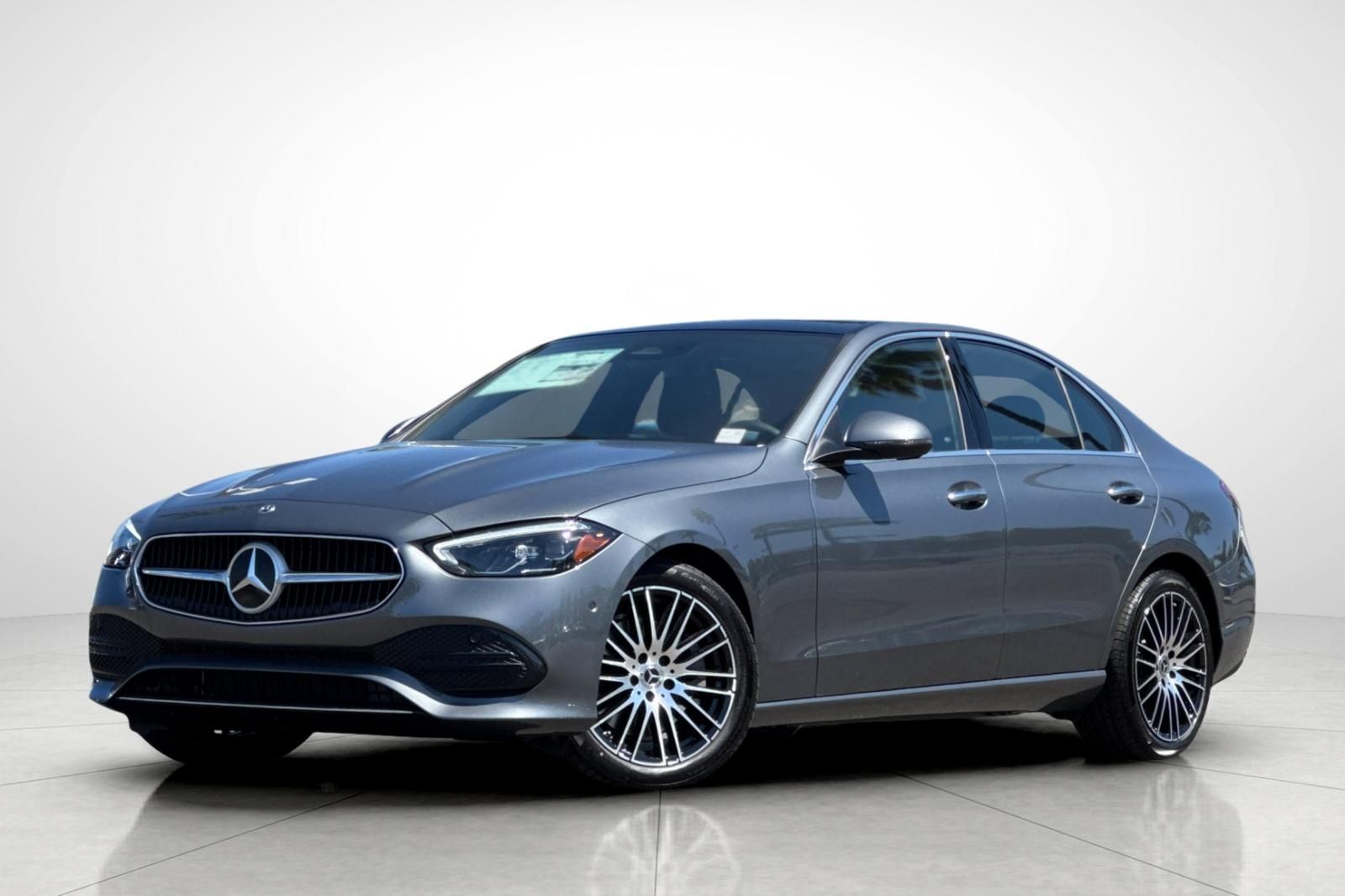 Gray (Selenite Grey Metallic) 2026 Mercedes-Benz C-Class Sedan Rear-Wheel Drive 9-Speed Automatic