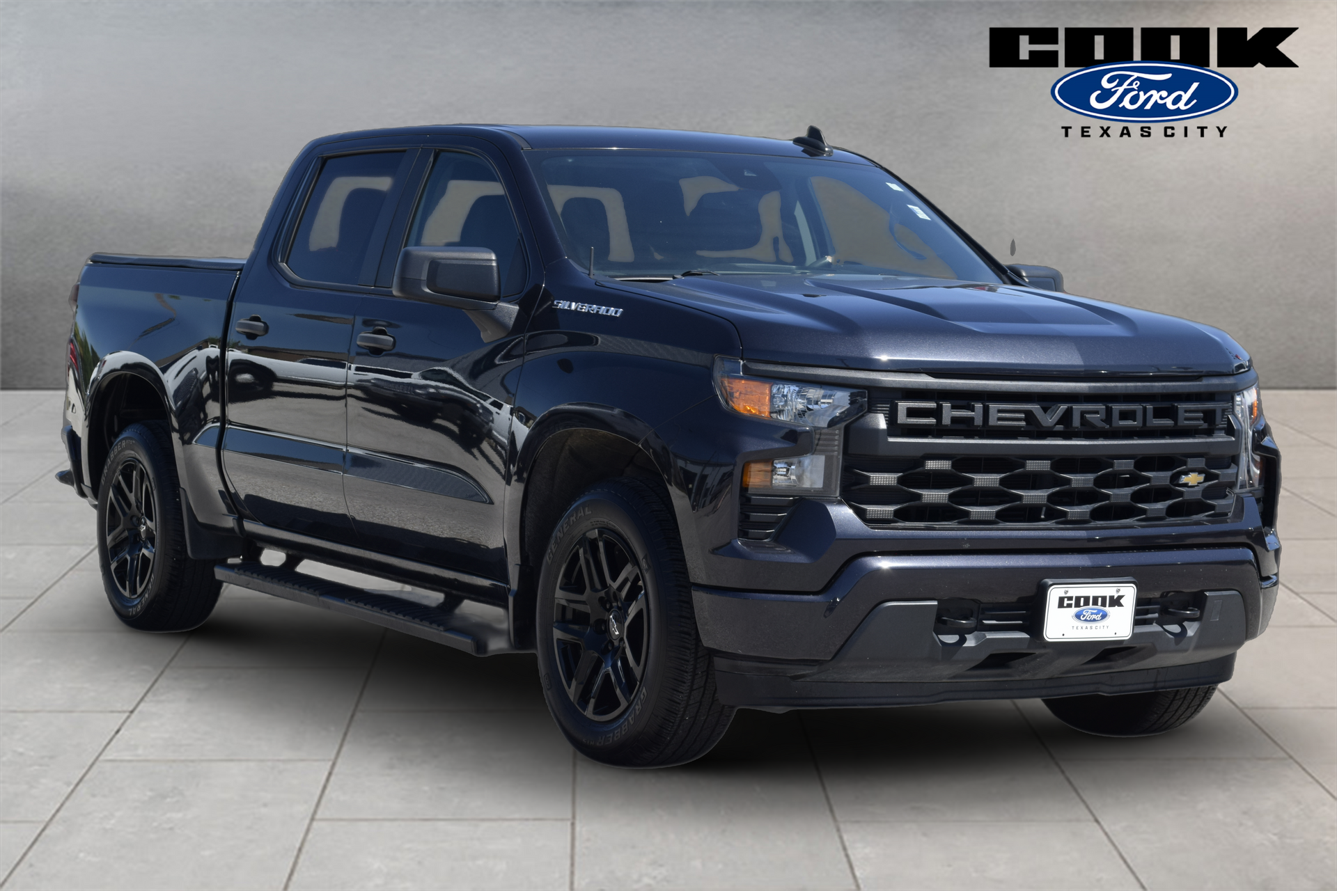 2023 Chevrolet Silverado 1500 Custom Gray at DeMontrond Gulf Freeway