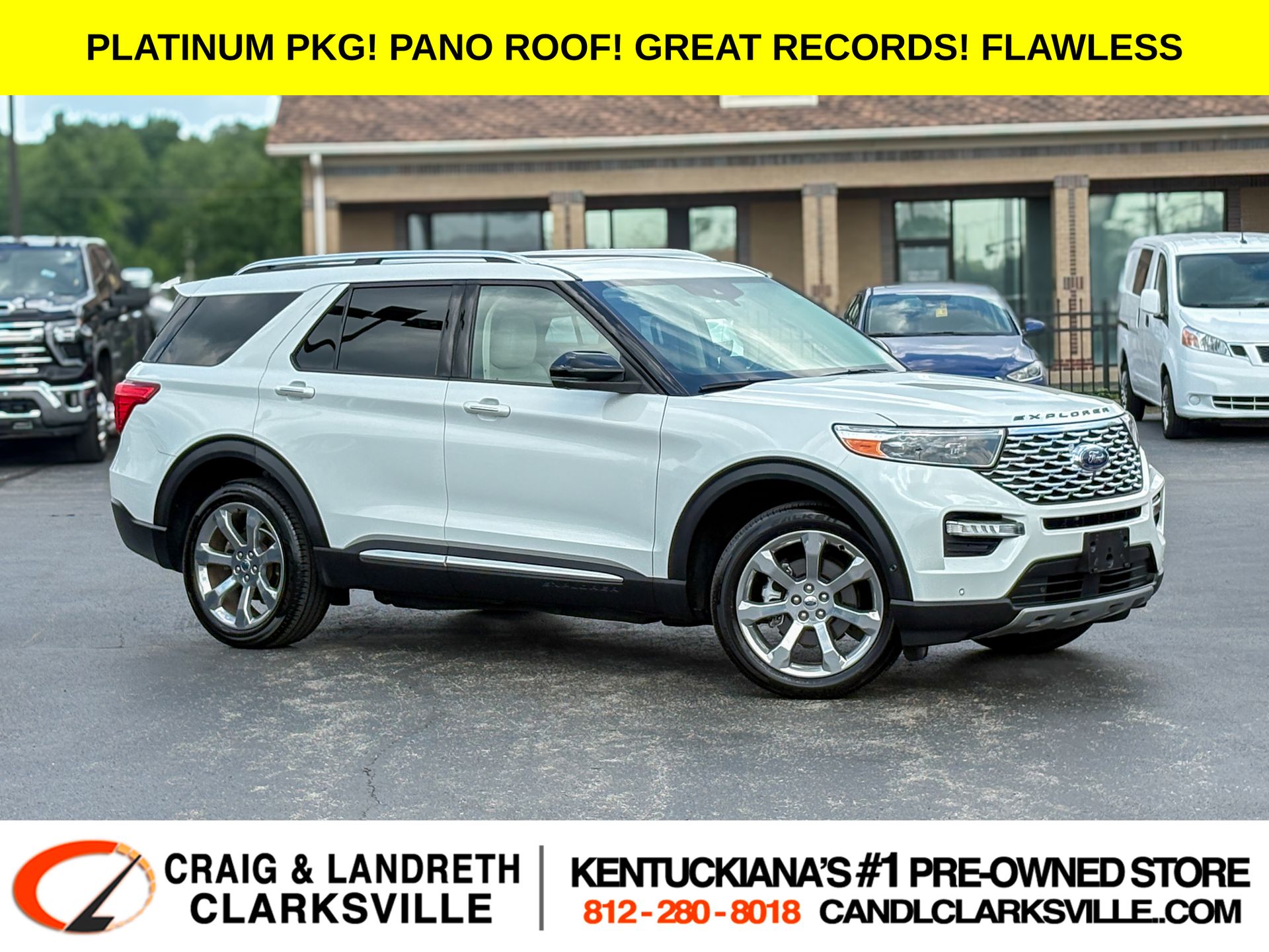 White 2020 Ford Explorer SUV / Crossover All-Wheel Drive Automatic