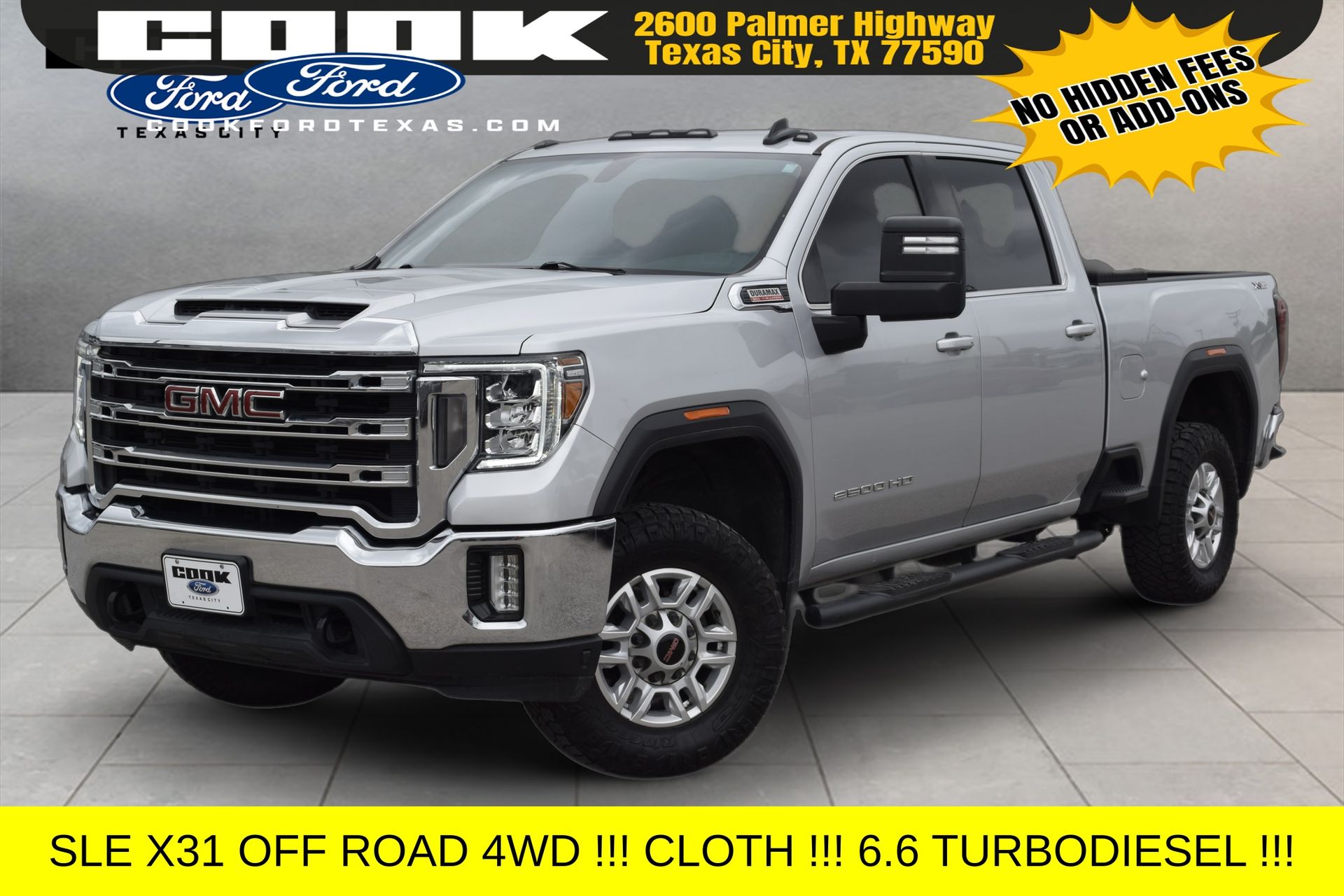 2023 GMC Sierra 2500HD SLE Silver at DeMontrond Gulf Freeway