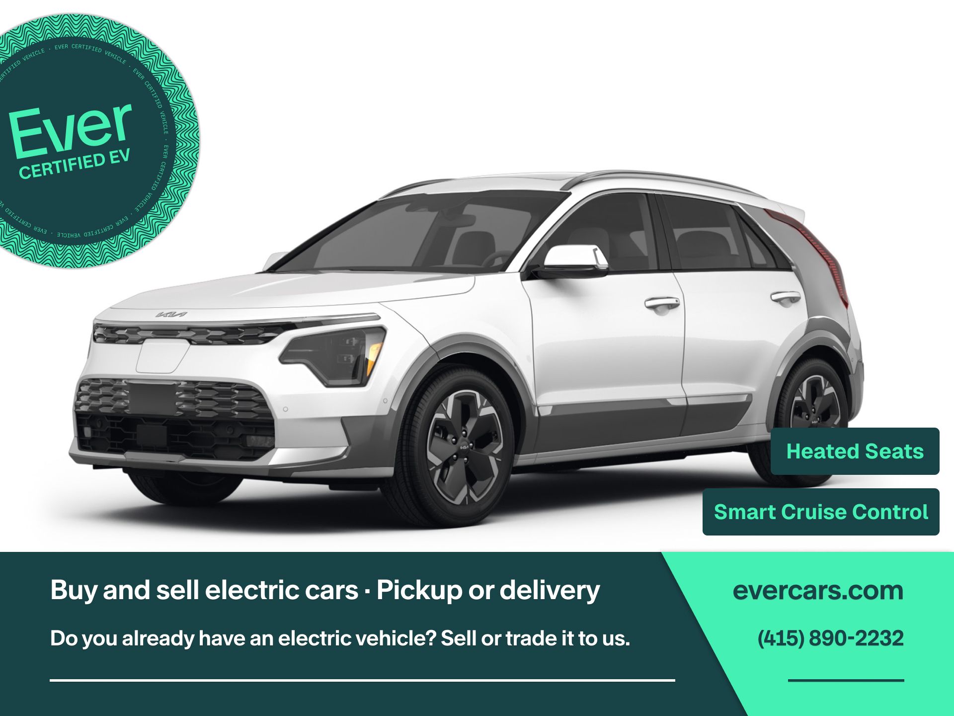Snow White Pearl 2023 Kia Niro EV Wind FWD SUV / Crossover Front-Wheel Drive 1-Speed Automatic