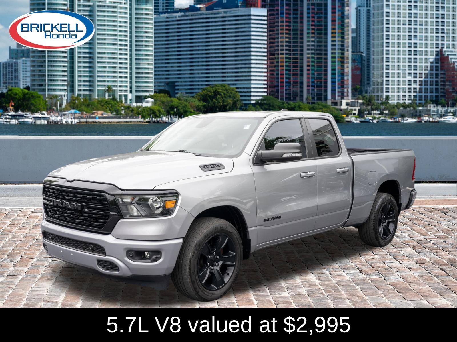 Billet Silver Metallic Clearcoat 2022 RAM 1500 Big Horn Quad Cab RWD Pickup Truck 4X2 8-Speed Automatic
