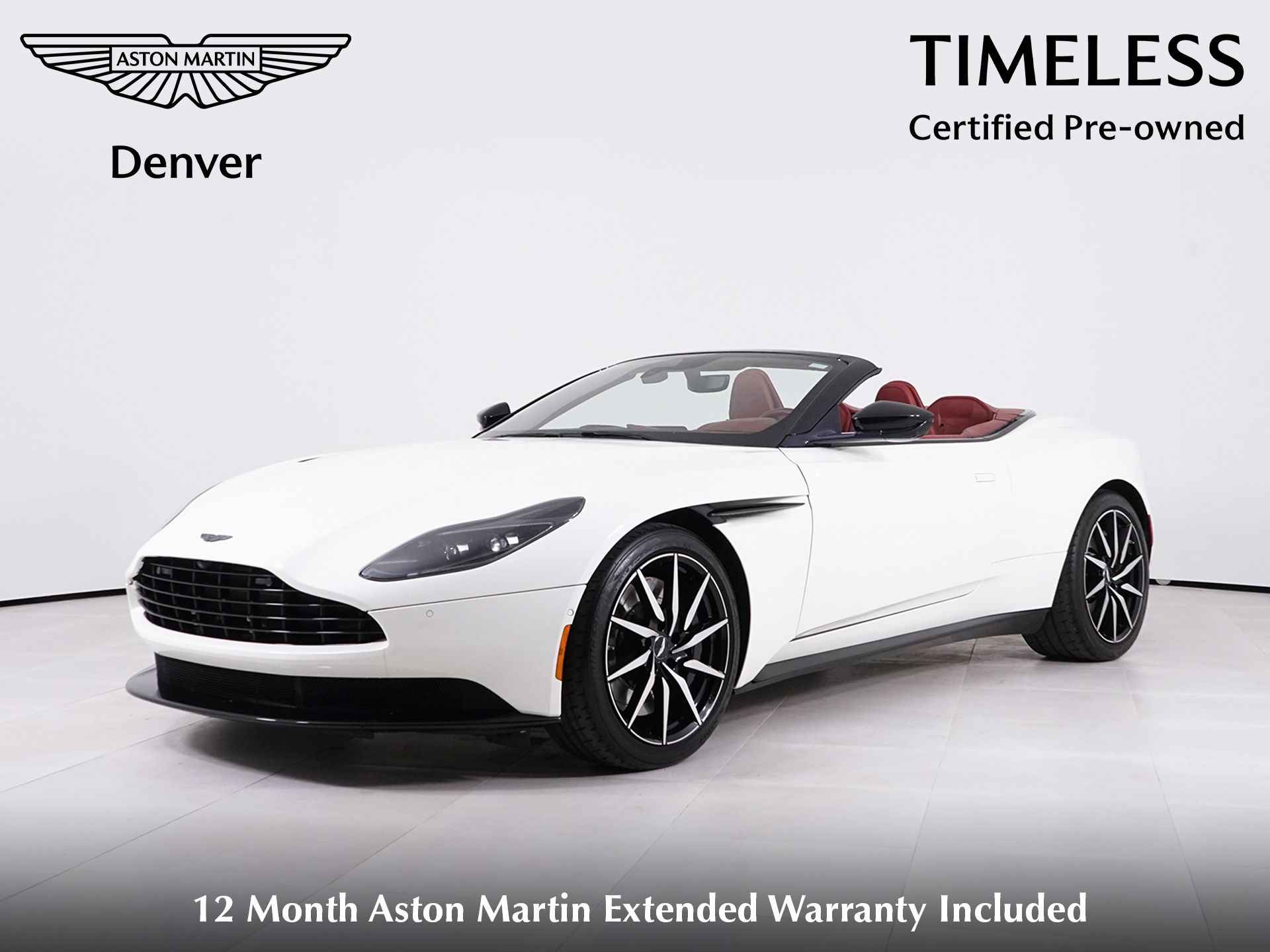 Stratus White 2019 Aston Martin DB11 V8 Volante Convertible RWD Convertible Rear-Wheel Drive 8-Speed Automatic