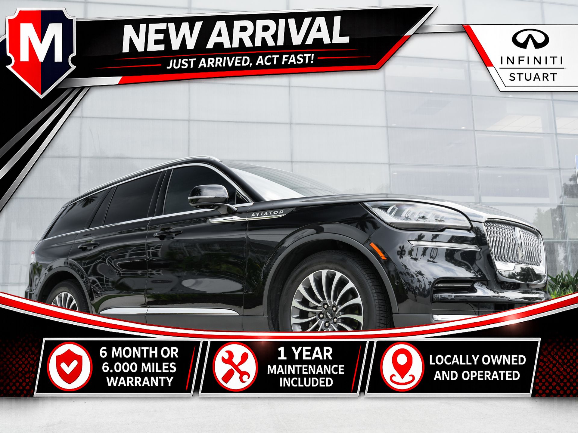 Black Metallic 2023 Lincoln Aviator Reserve RWD SUV / Crossover Rear-Wheel Drive Automatic