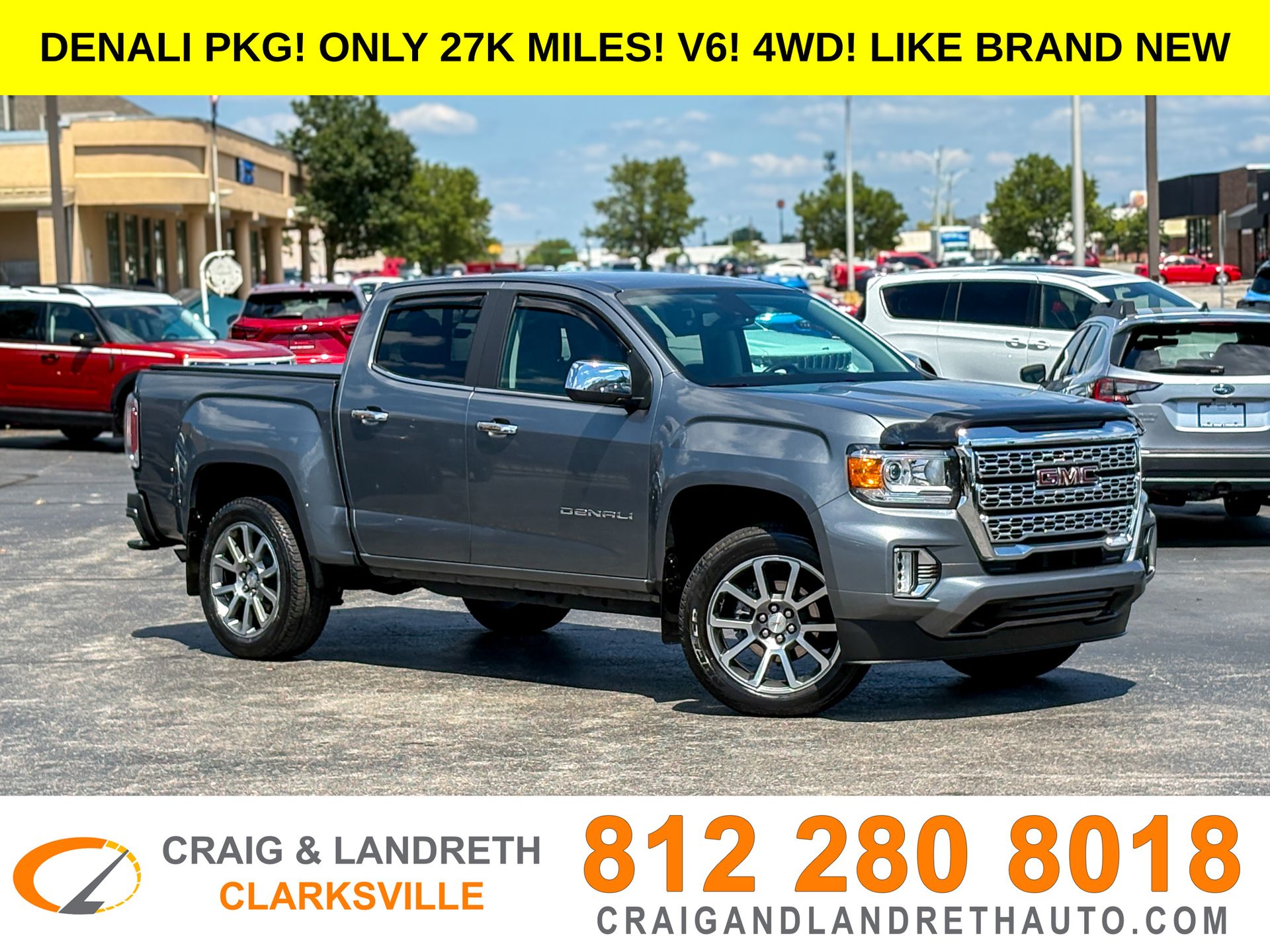 Gray (Satin Steel Metallic) 2022 GMC Canyon Pickup Truck Four-Wheel Drive 8-Speed Automatic