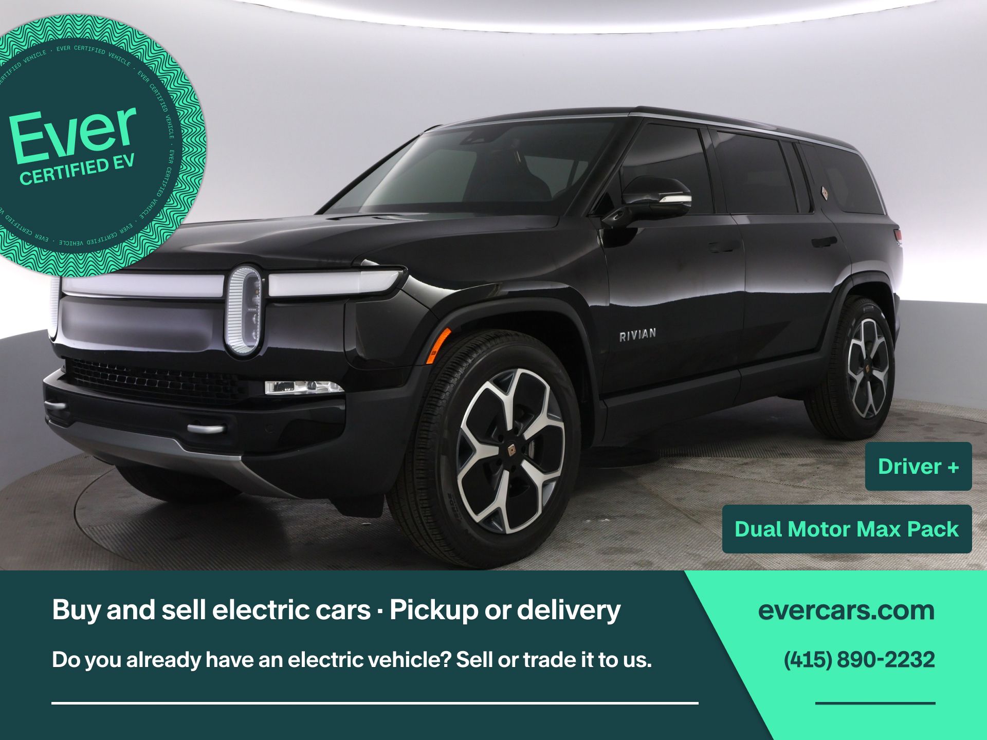 Black 2024 Rivian R1S Adventure Dual Motor AWD SUV / Crossover All-Wheel Drive 1-Speed Automatic