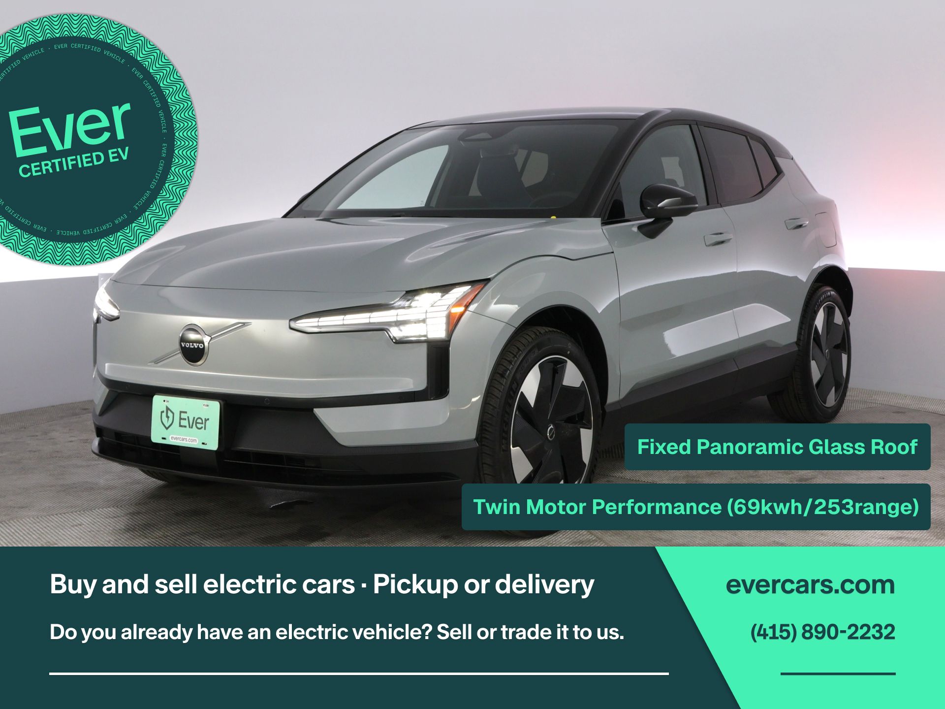 Gray Metallic 2025 Volvo EX30 Twin Plus eAWD SUV / Crossover All-Wheel Drive 1-Speed Automatic