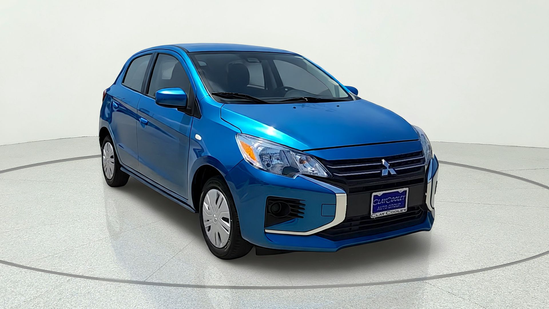 Blue 2024 Mitsubishi Mirage Hatchback Front-Wheel Drive Continuously Variable Transmission