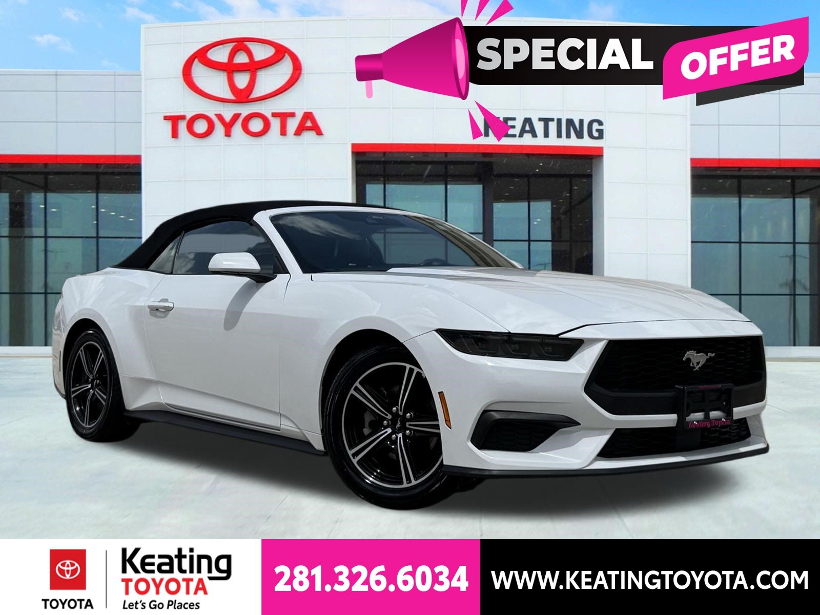 Oxford White 2025 Ford Mustang Convertible Rear-Wheel Drive Automatic