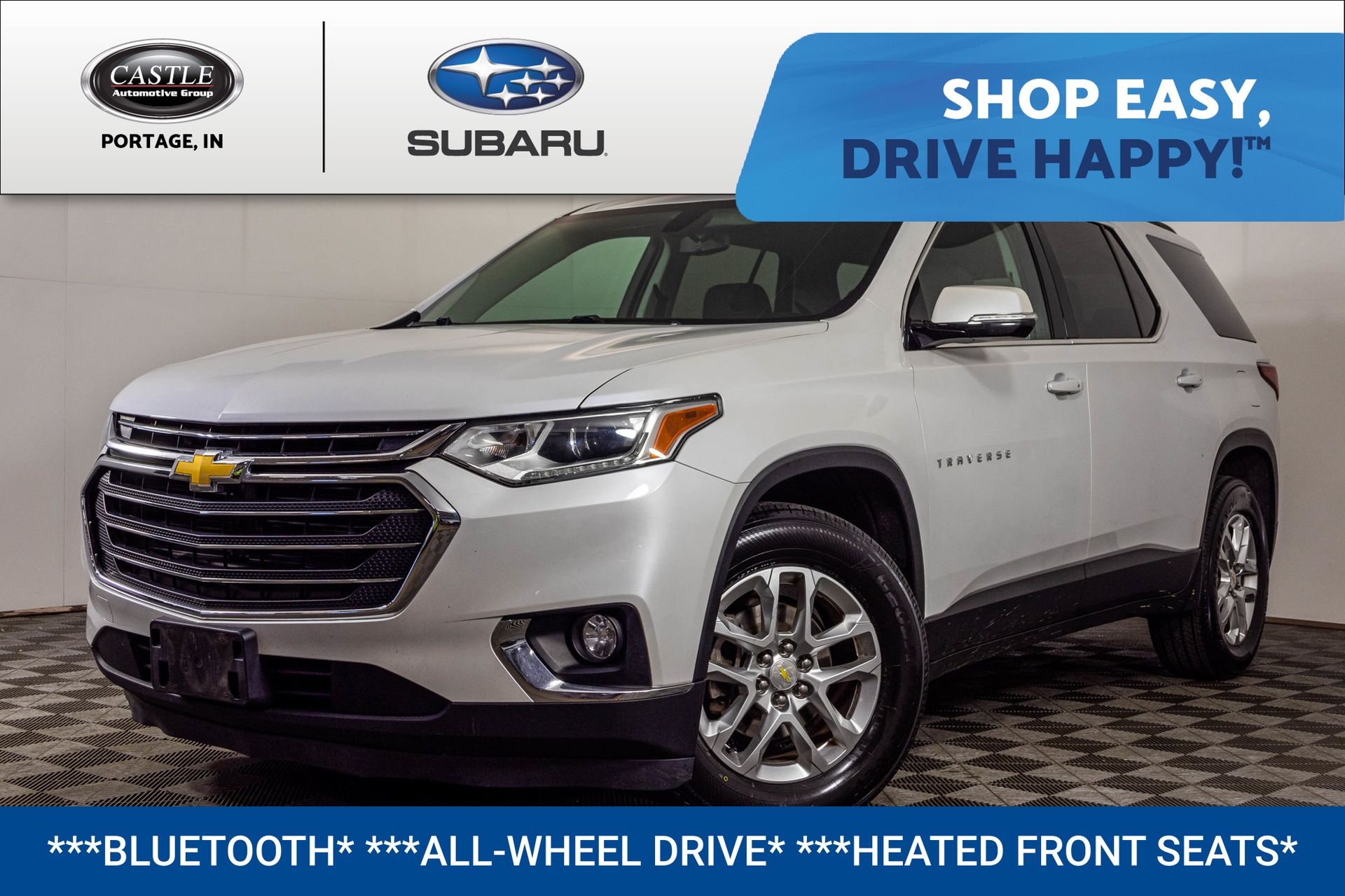White (Iridescent Pearl Tricoat) 2019 Chevrolet Traverse SUV / Crossover Four-Wheel Drive 9-Speed Automatic