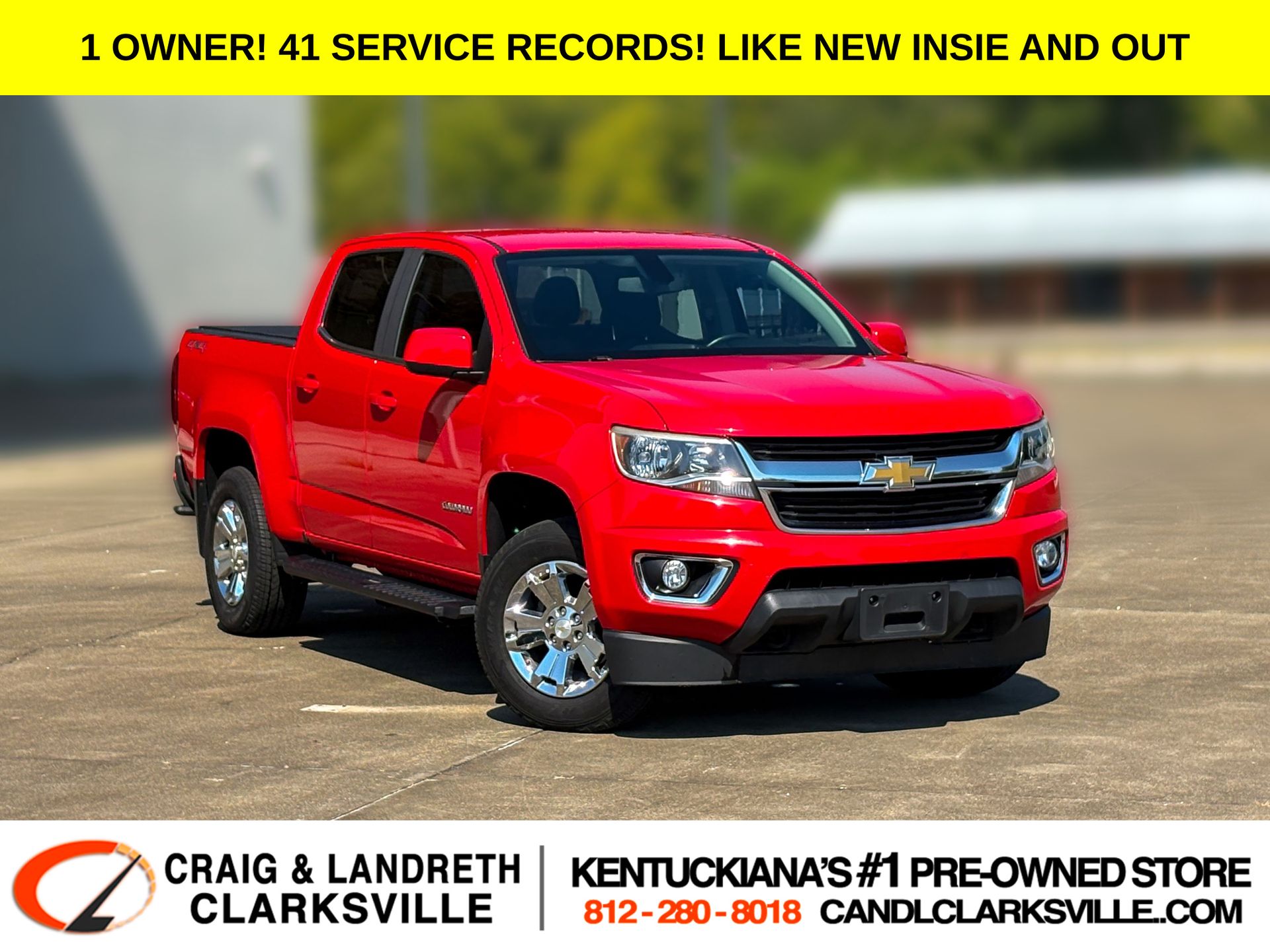 Red Hot 2017 Chevrolet Colorado Pickup Truck Four-Wheel Drive 8-Speed Automatic