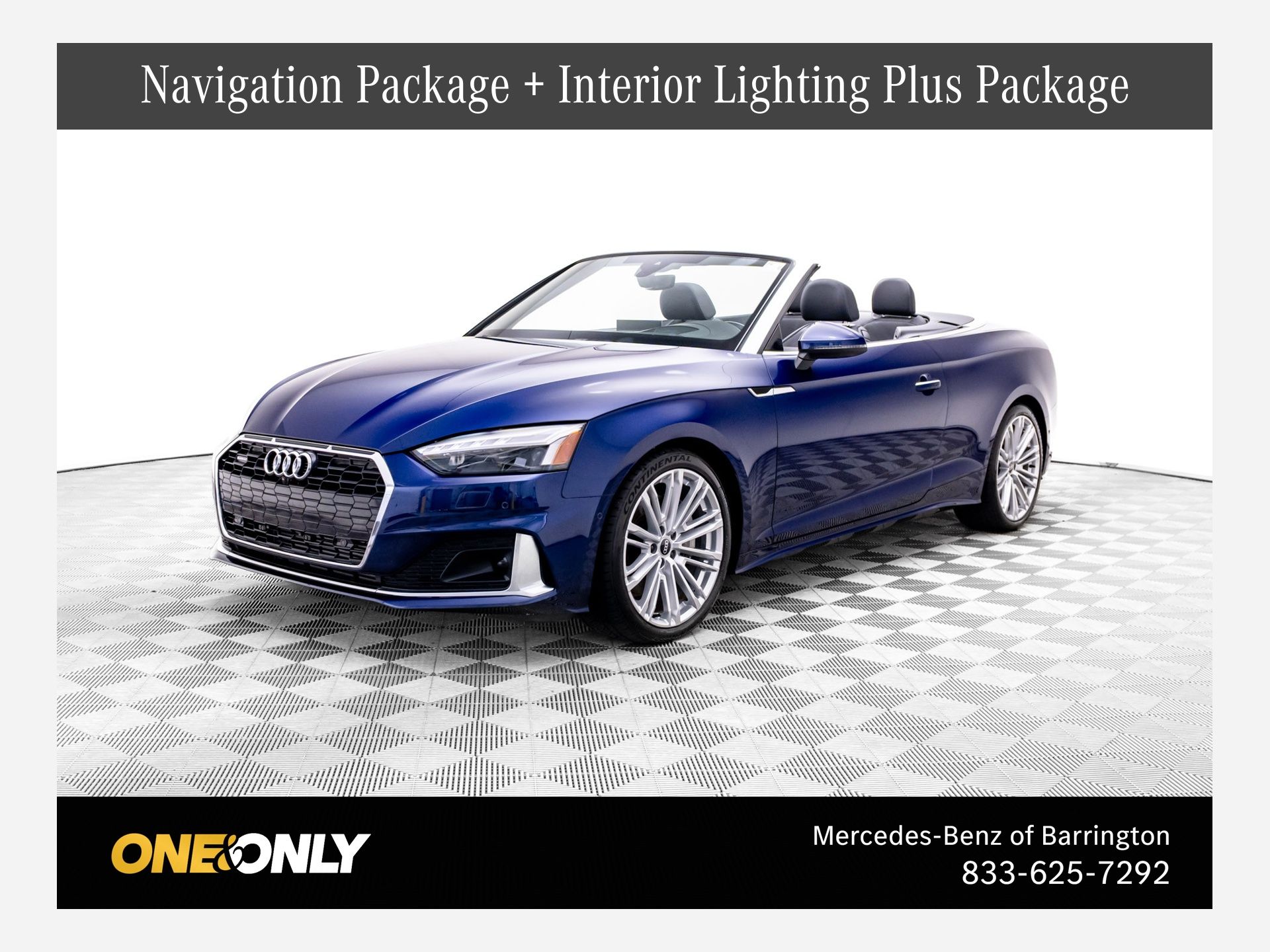 Navarra Blue Metallic/Black Roof 2022 Audi A5 quattro Prestige 45 TFSI Convertible AWD Convertible All-Wheel Drive 7-Speed Automatic