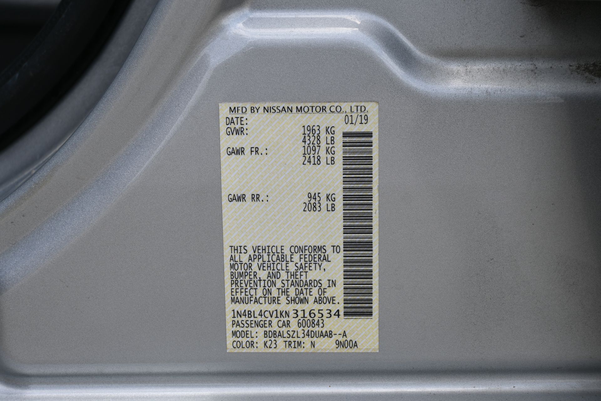 2019 Nissan Altima 2.5 SR Silver at Texan Dodge Chrysler Jeep Ram