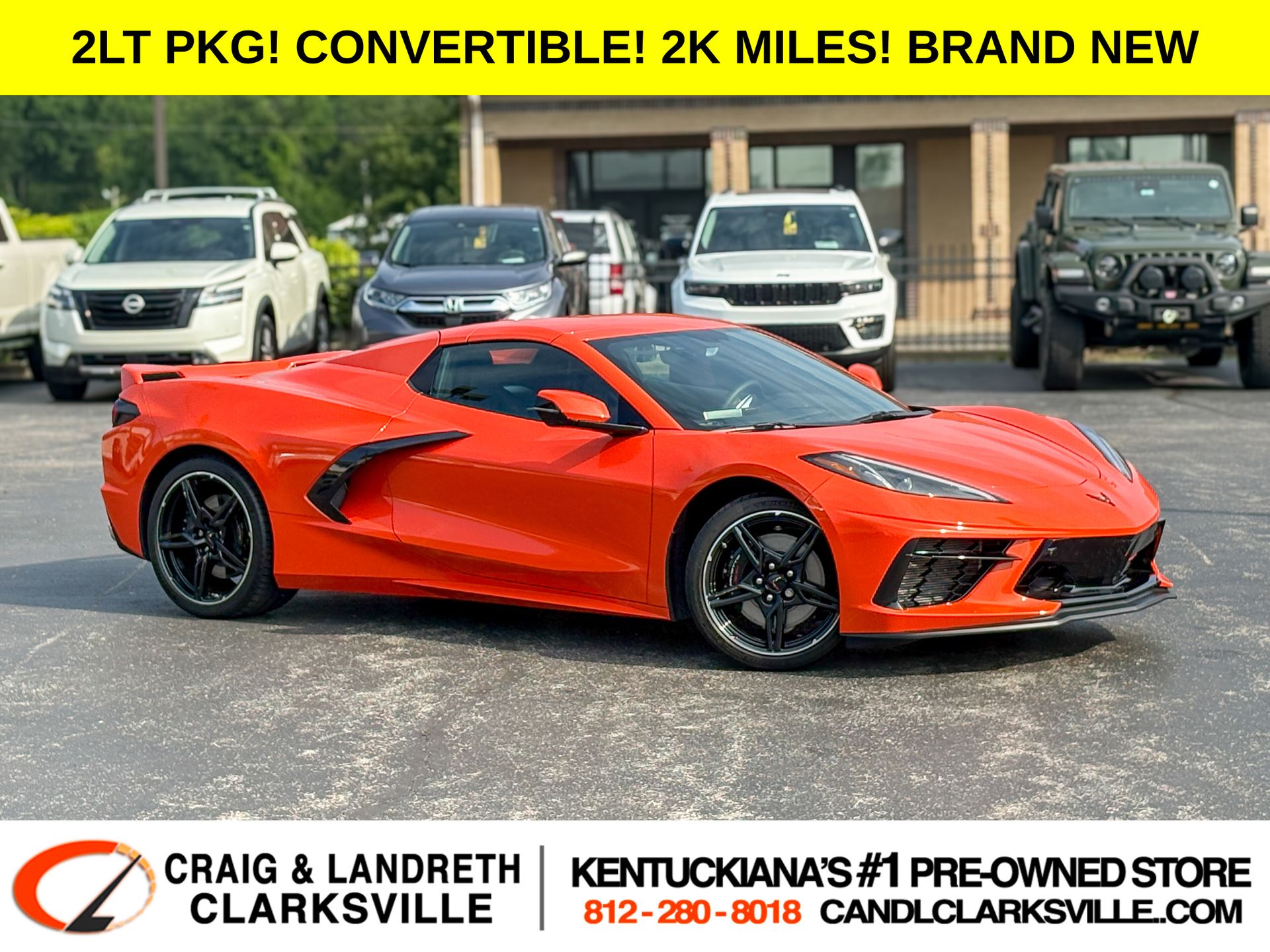 Sebring Orange Tintcoat 2021 Chevrolet Corvette Convertible Rear-Wheel Drive 8-Speed Dual Clutch