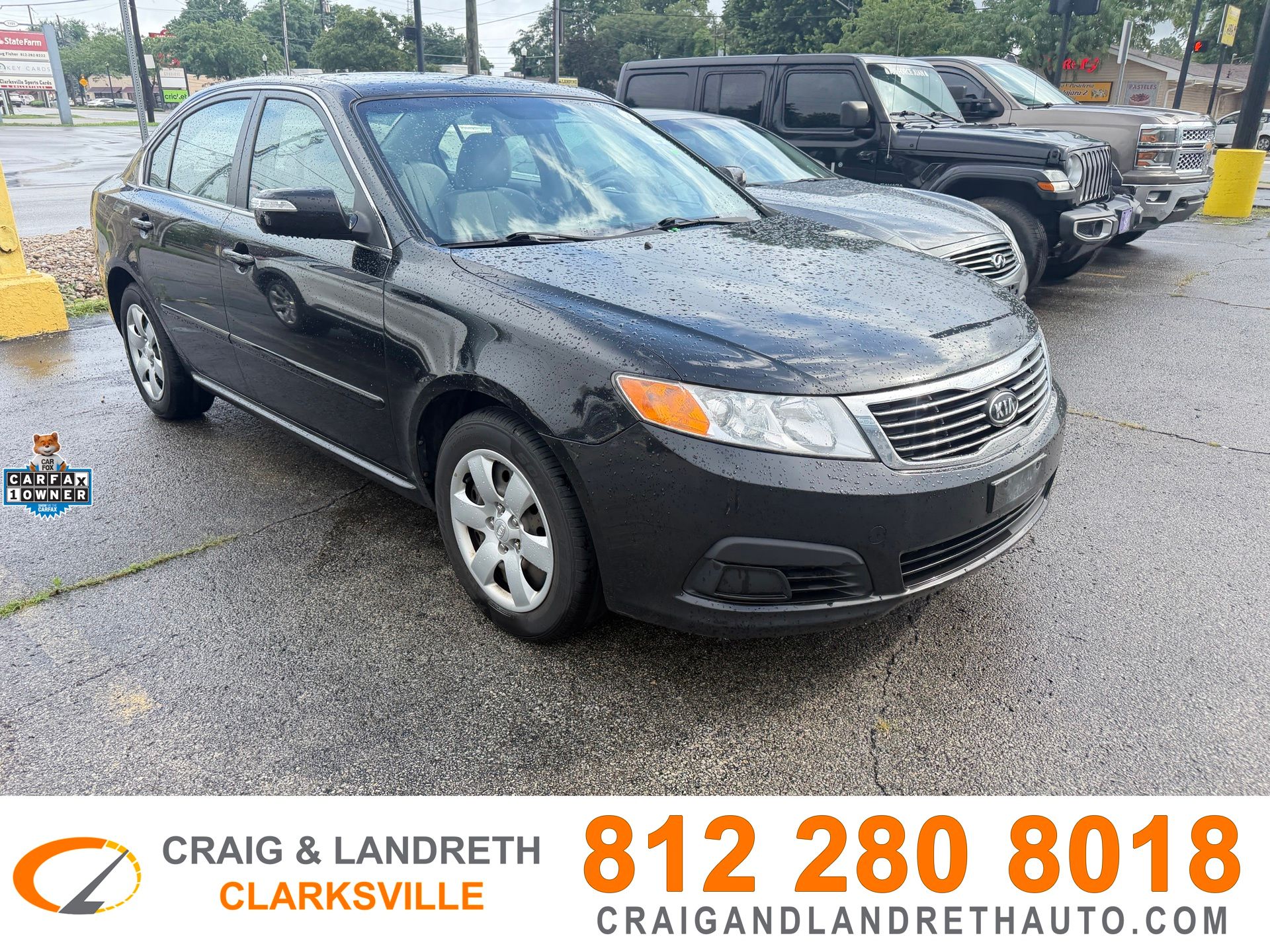 Black 2009 Kia Optima Sedan Front-Wheel Drive 5-Speed Automatic Overdrive