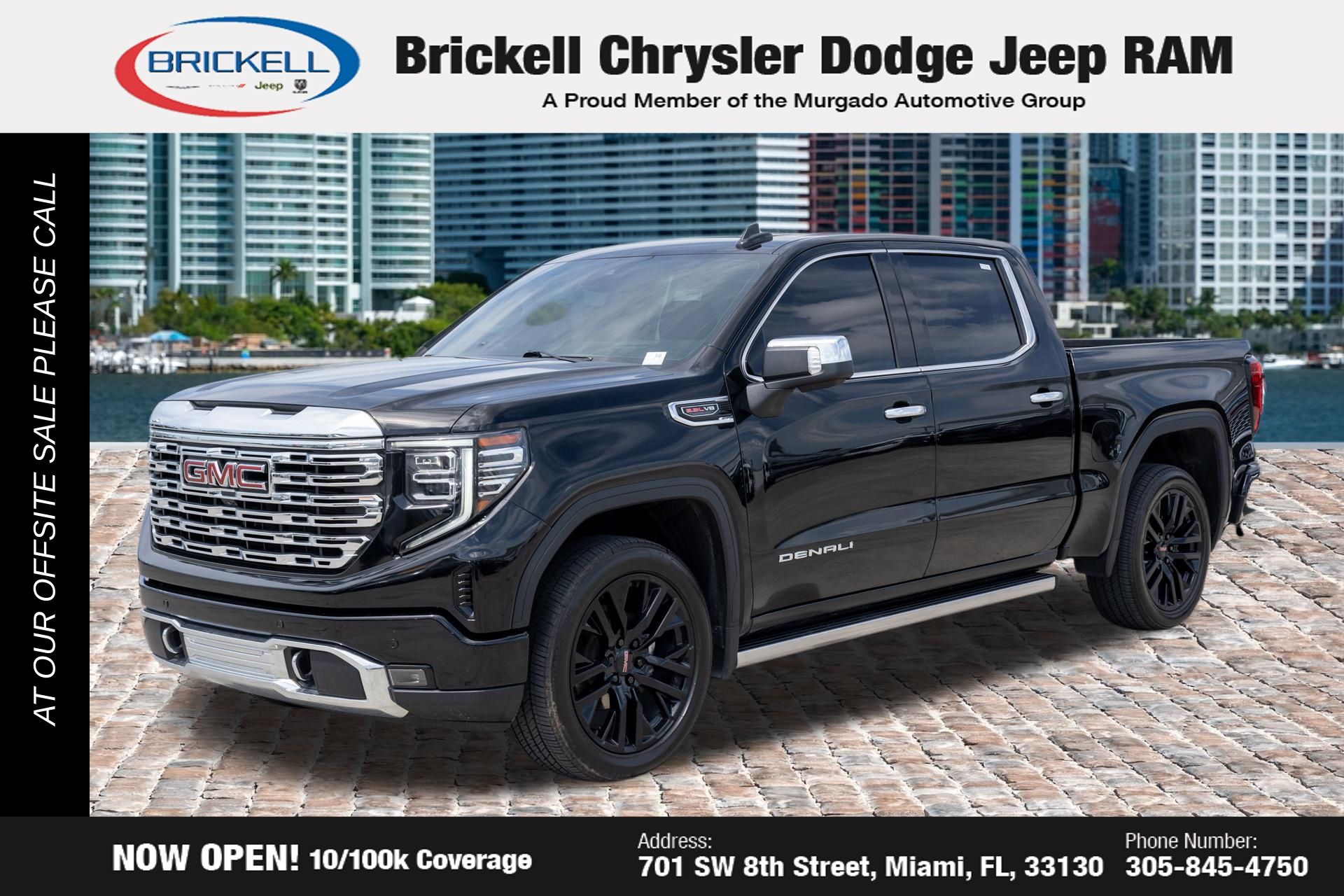 Onyx Black 2025 GMC Sierra 1500 Denali Crew Cab 4WD Pickup Truck Four-Wheel Drive Automatic