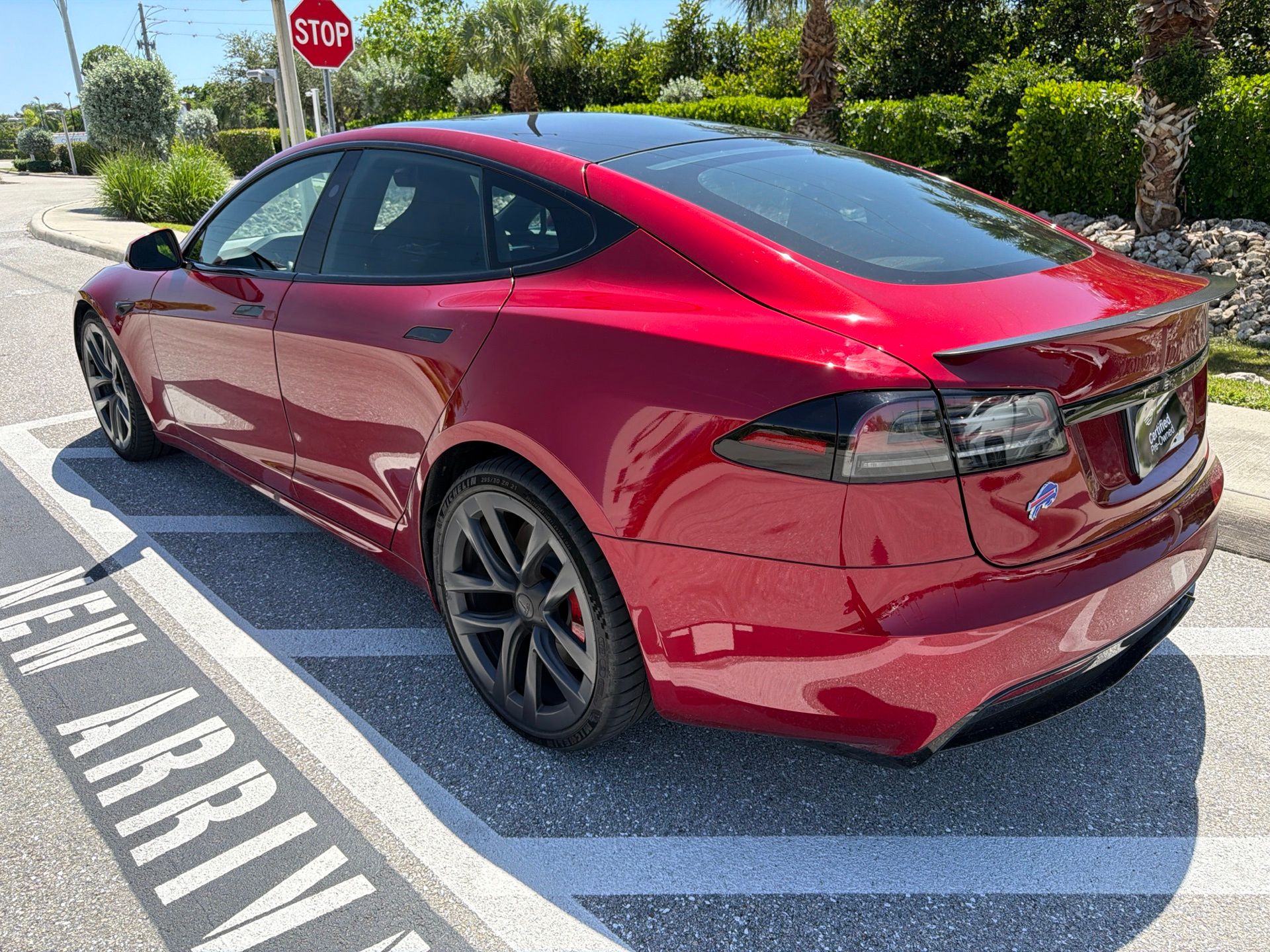 Used 2024 Ultra Red Tesla Plaid image 3