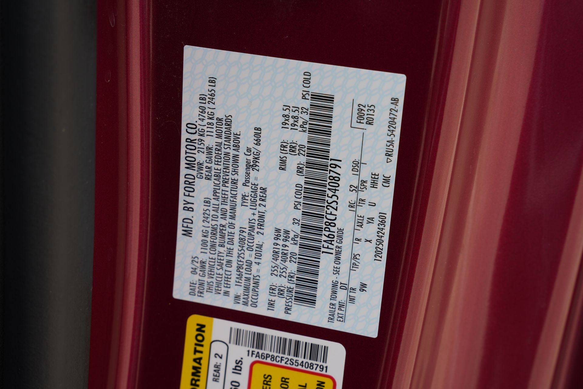 2025 Ford Mustang GT Premium Red at Emmons Autoplex