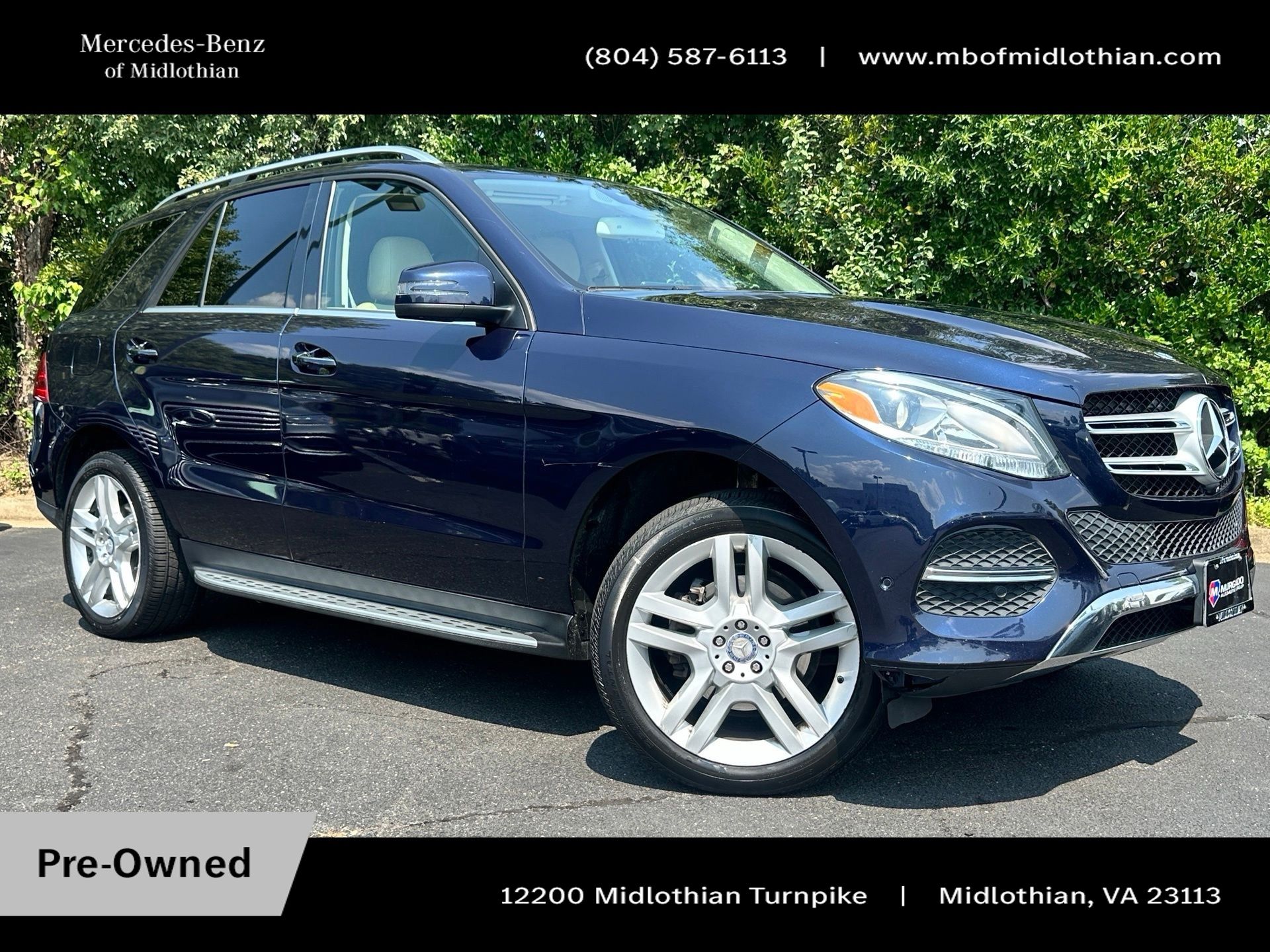 Blue Metallic 2017 Mercedes-Benz GLE SUV / Crossover All-Wheel Drive 7-Speed Automatic