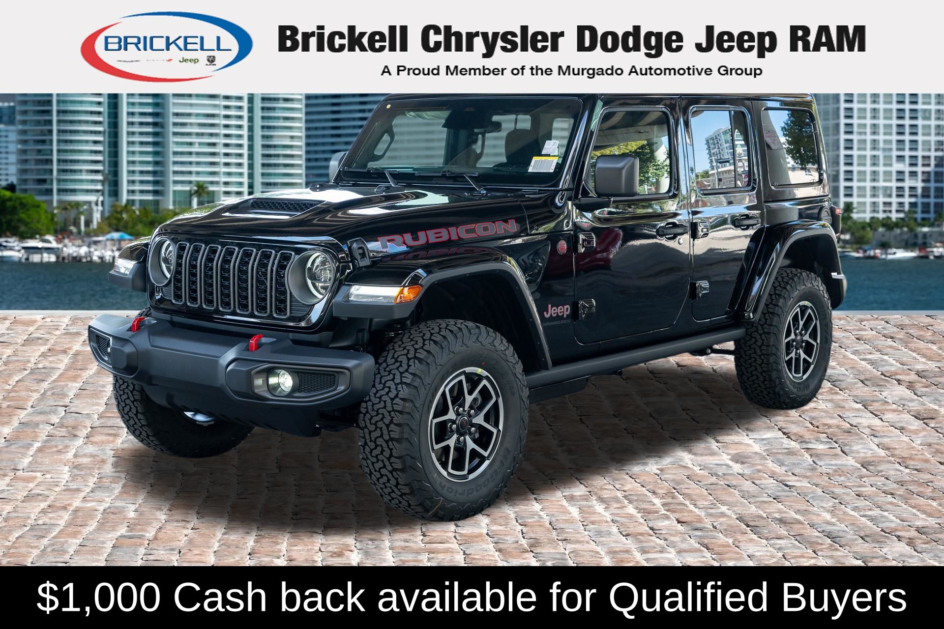 Black Clearcoat 2026 Jeep Wrangler Rubicon 4-Door 4WD SUV / Crossover Four-Wheel Drive 8-Speed Automatic