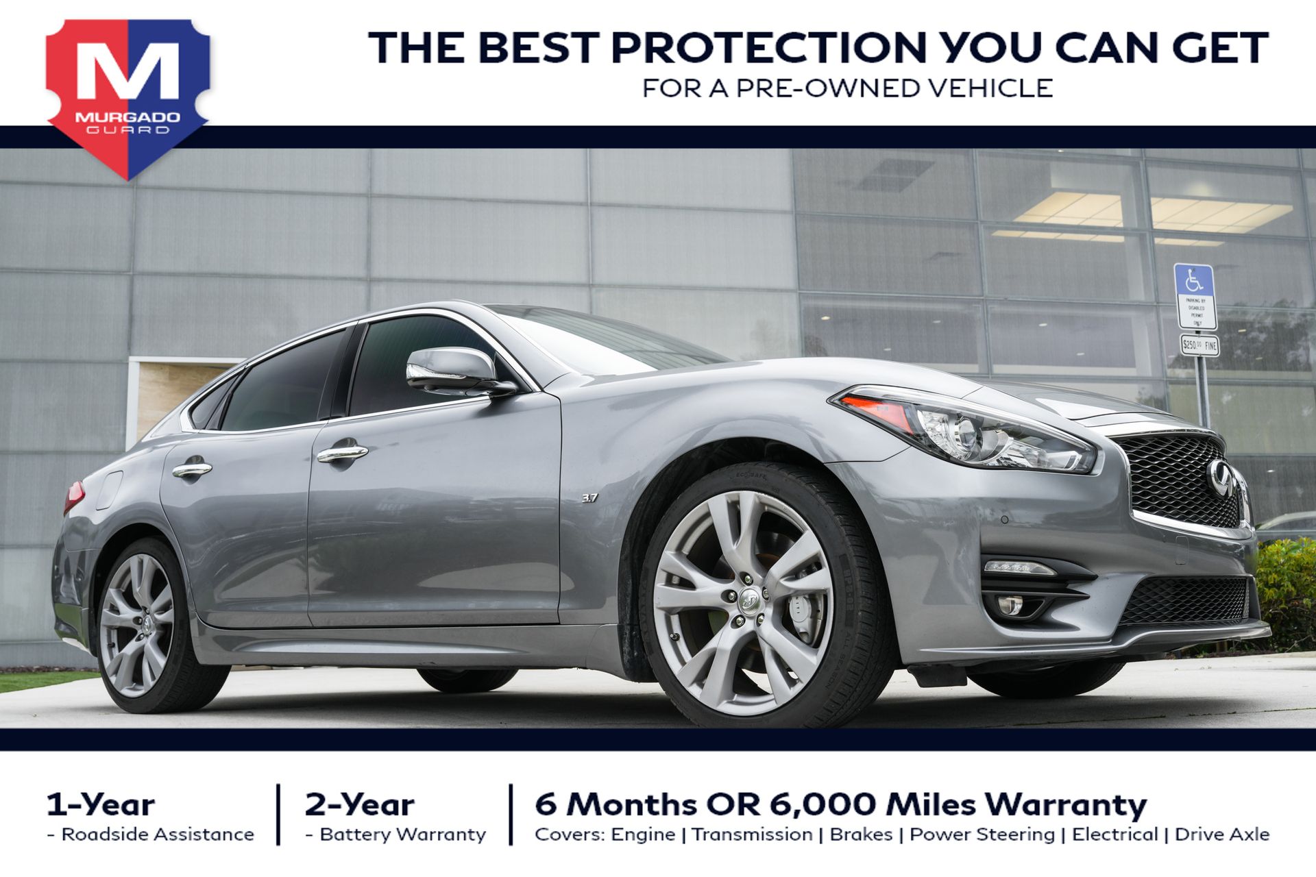 Gray (Graphite Shadow) 2019 INFINITI Q70 3.7 Luxe RWD Sedan Rear-Wheel Drive 7-Speed Automatic