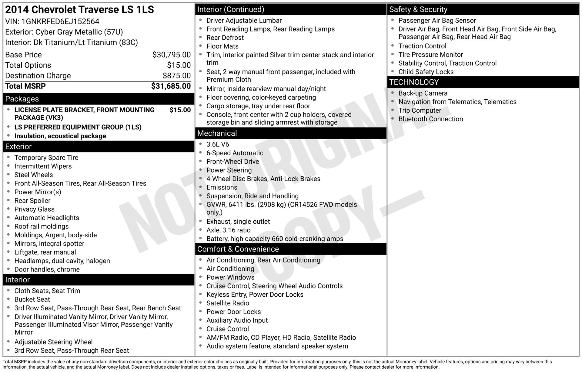 2014 Chevrolet Traverse LS