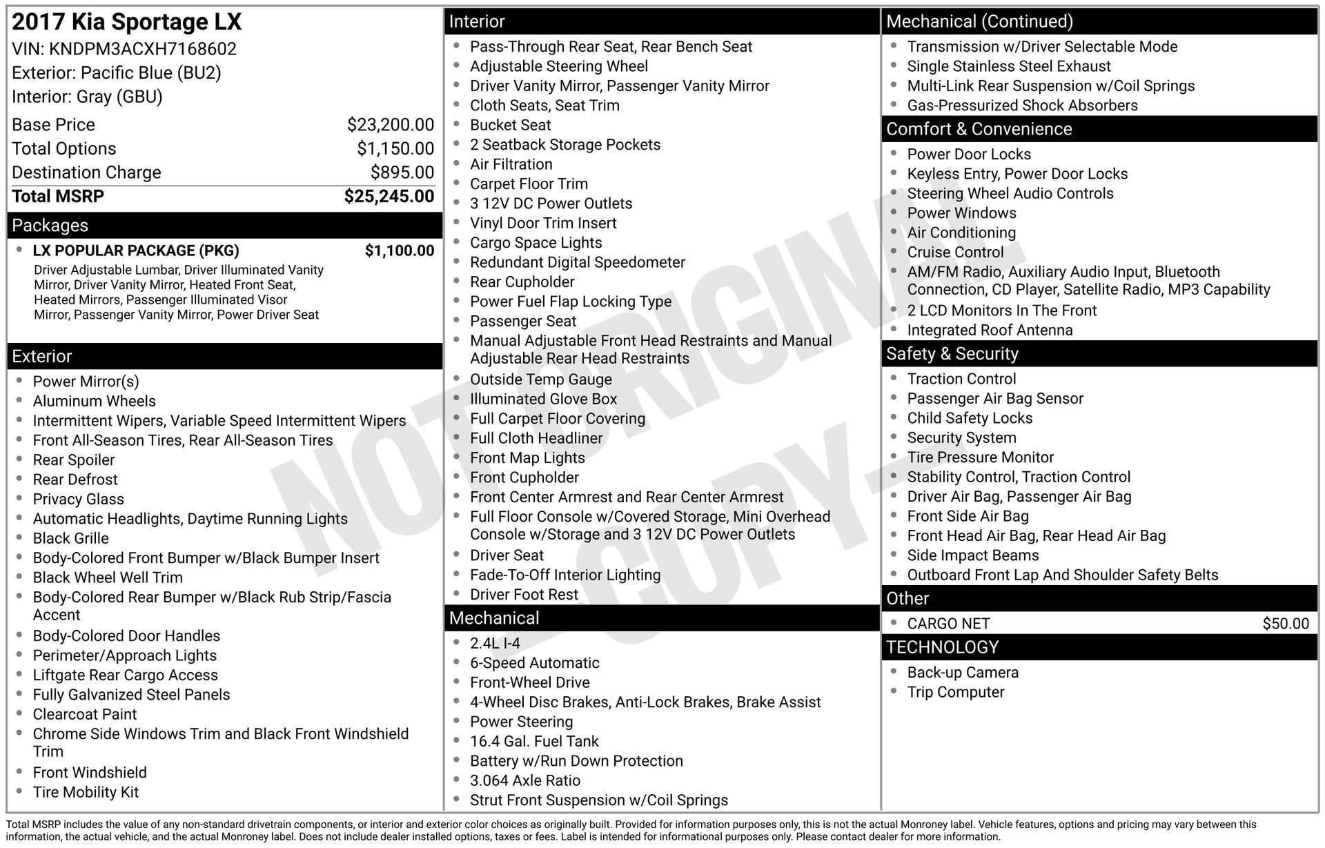2017 KIA SPORTAGE - Image 3