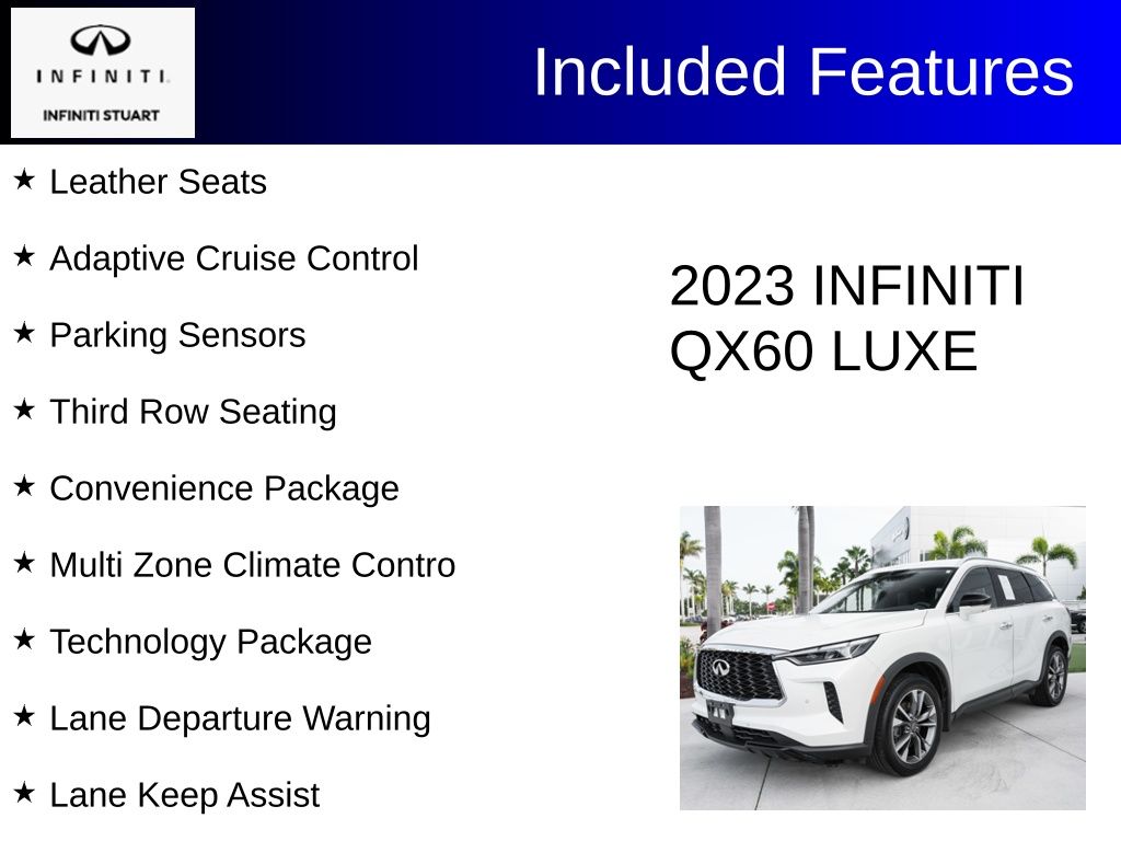 used 2023 INFINITI QX60 car, priced at $31,650
