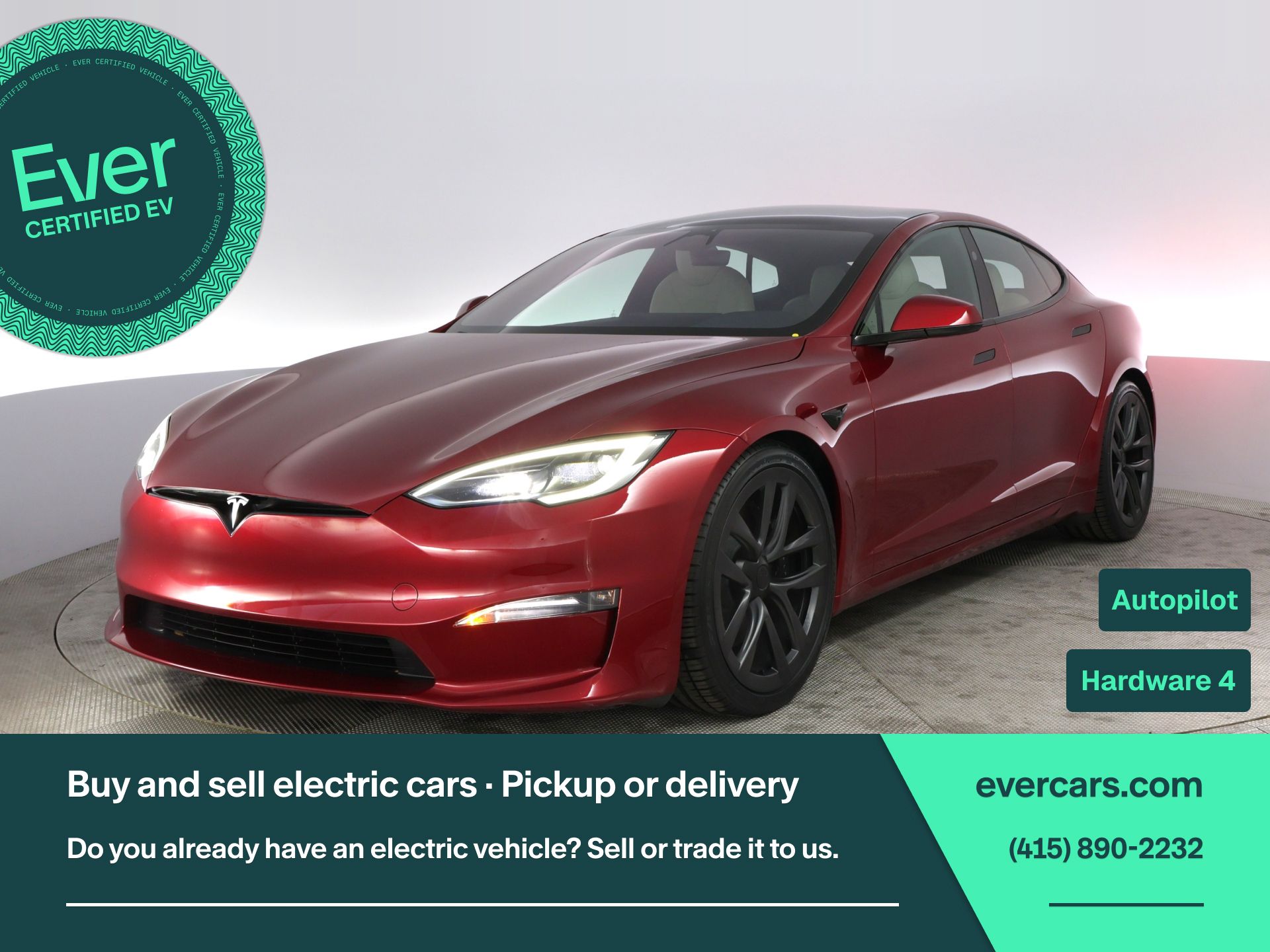 Red 2024 Tesla Model S AWD Sedan All-Wheel Drive 1-Speed Automatic