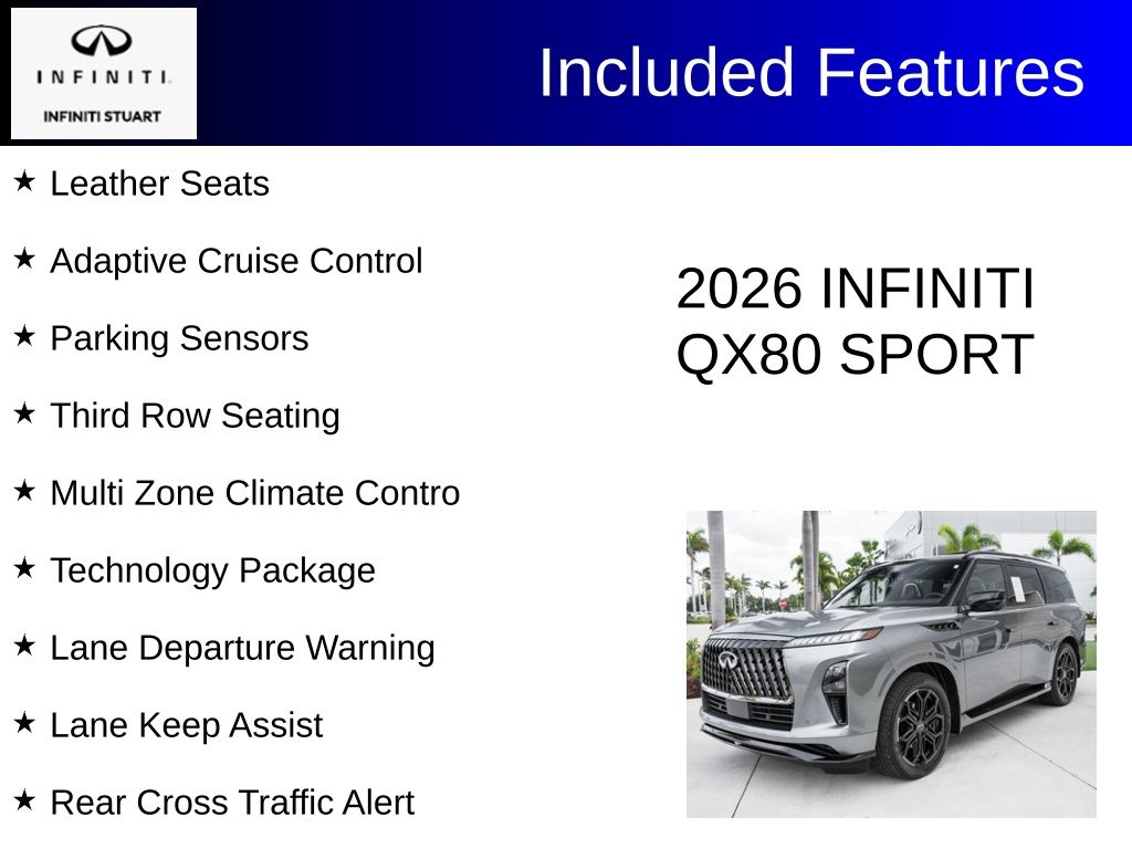used 2026 INFINITI QX80 car, priced at $86,500