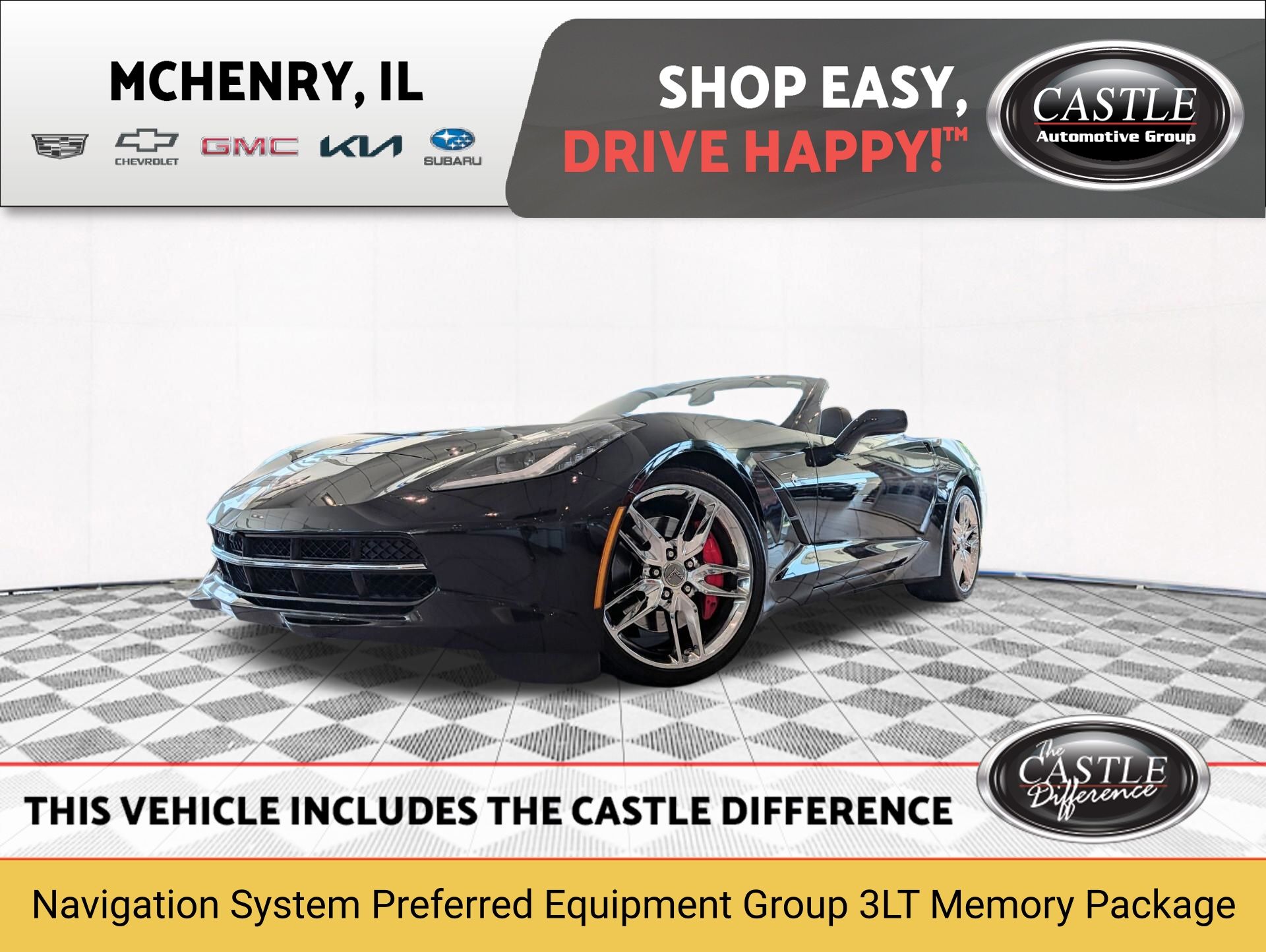Black 2014 Chevrolet Corvette Convertible Rear-Wheel Drive 6-Speed Automatic