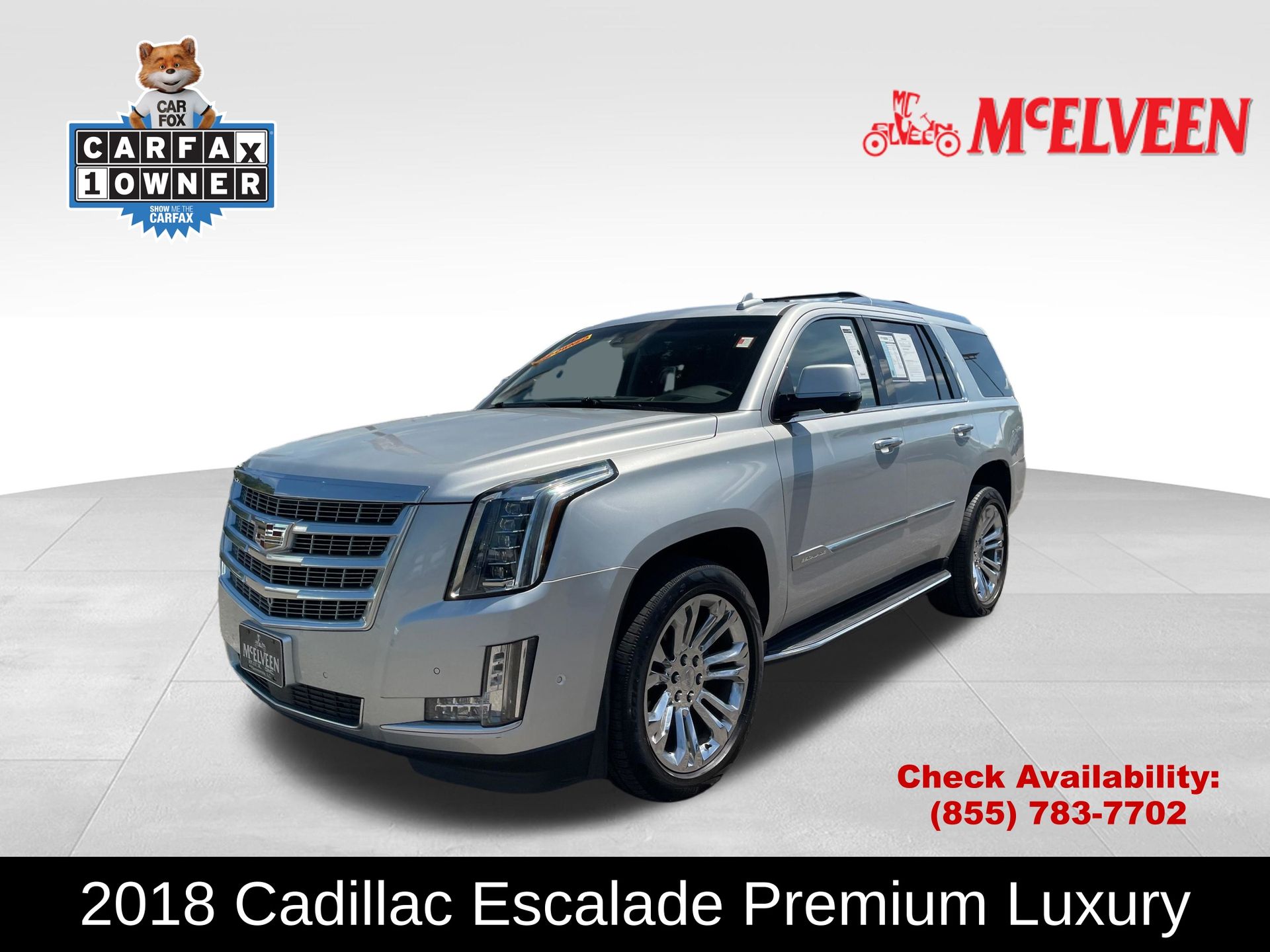 Radiant Silver Metallic 2018 Cadillac Escalade Premium Luxury 4WD SUV / Crossover Four-Wheel Drive