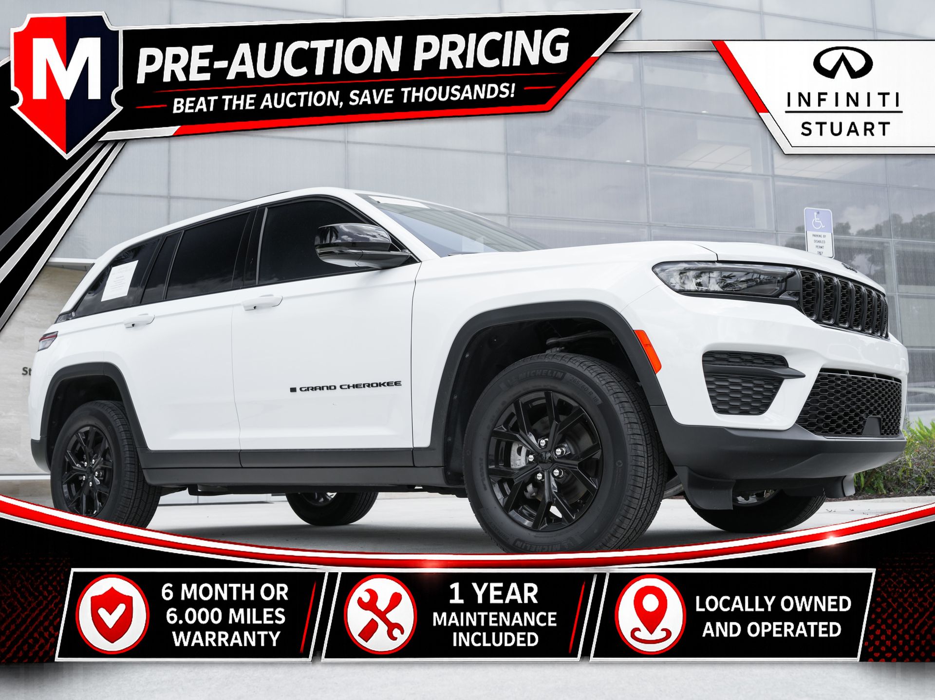 Bright White Clearcoat 2025 Jeep Grand Cherokee SUV / Crossover 4X2 8-Speed Automatic