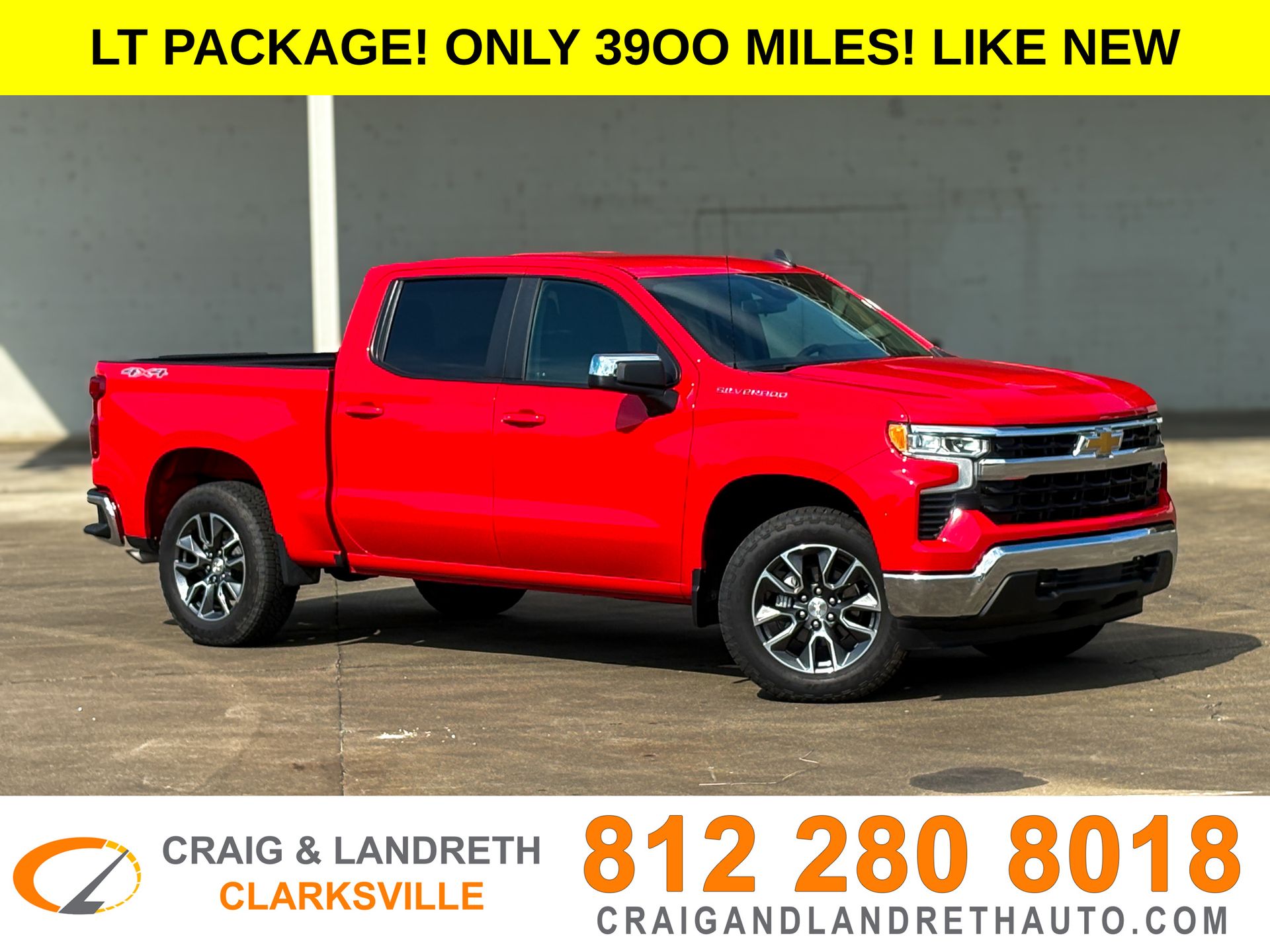 Red Hot 2024 Chevrolet Silverado 1500 Pickup Truck Four-Wheel Drive 8-Speed Automatic