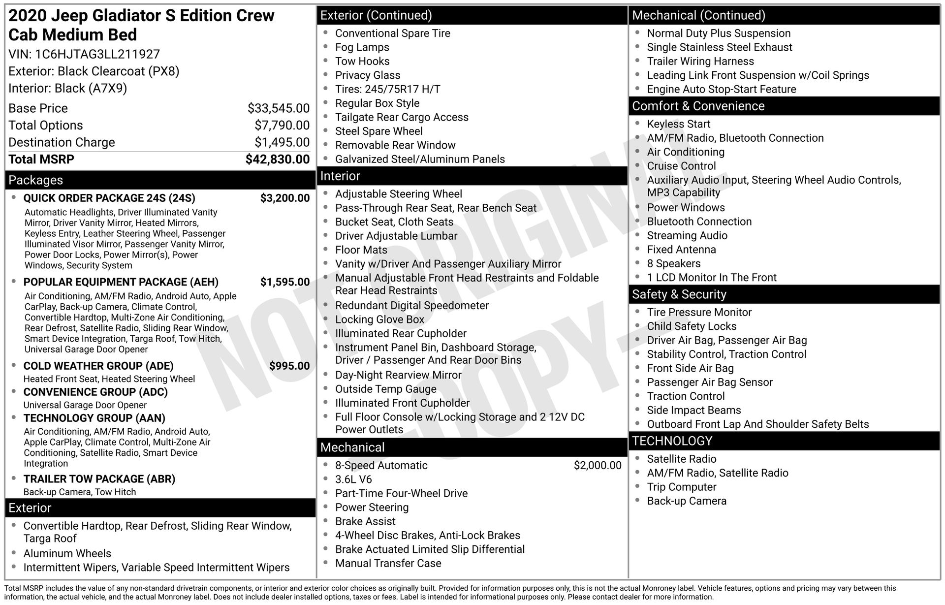 2020 JEEP GLADIATOR - Image 3