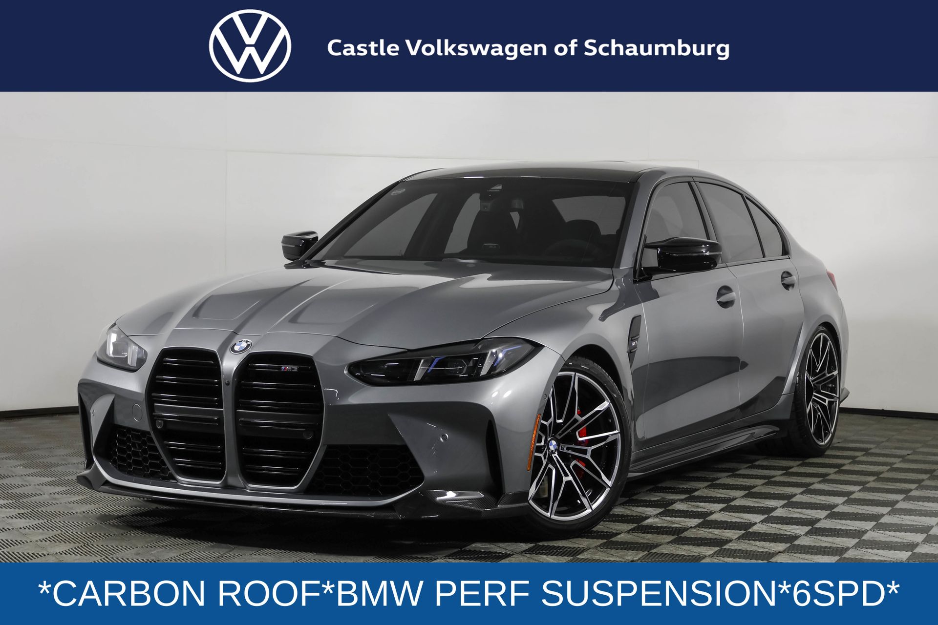Skyscraper Gray Metallic 2025 BMW M3 RWD Sedan Rear-Wheel Drive 6-Speed Manual