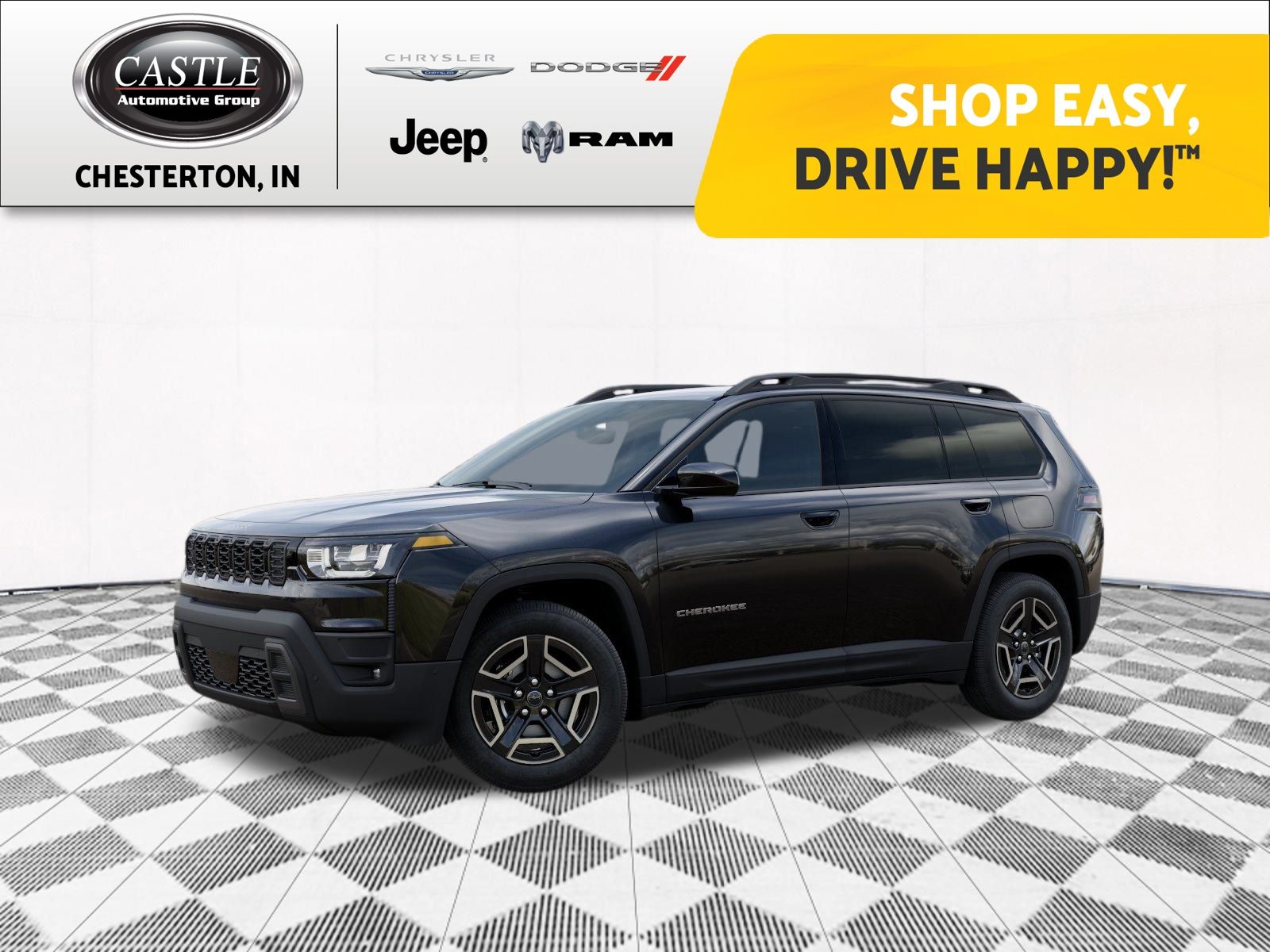 Diamond Black Crystal Pearlcoat 2026 Jeep Cherokee SUV / Crossover Four-Wheel Drive Continuously Variable Transmission