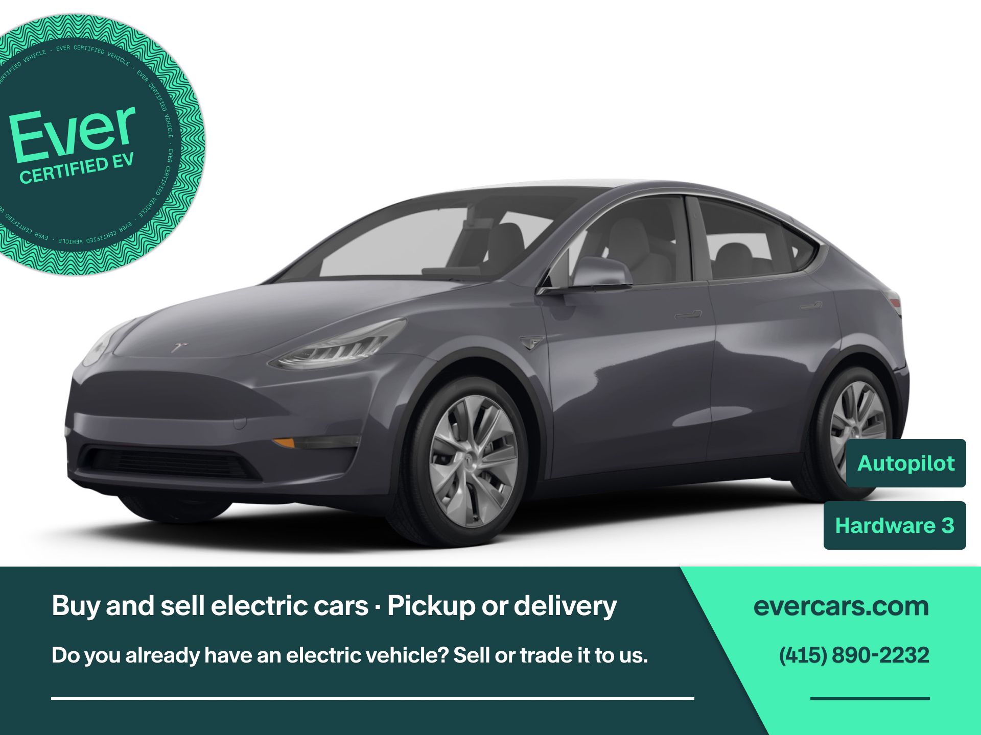 Gray 2023 Tesla Model Y Long Range AWD SUV / Crossover All-Wheel Drive 1-Speed Automatic